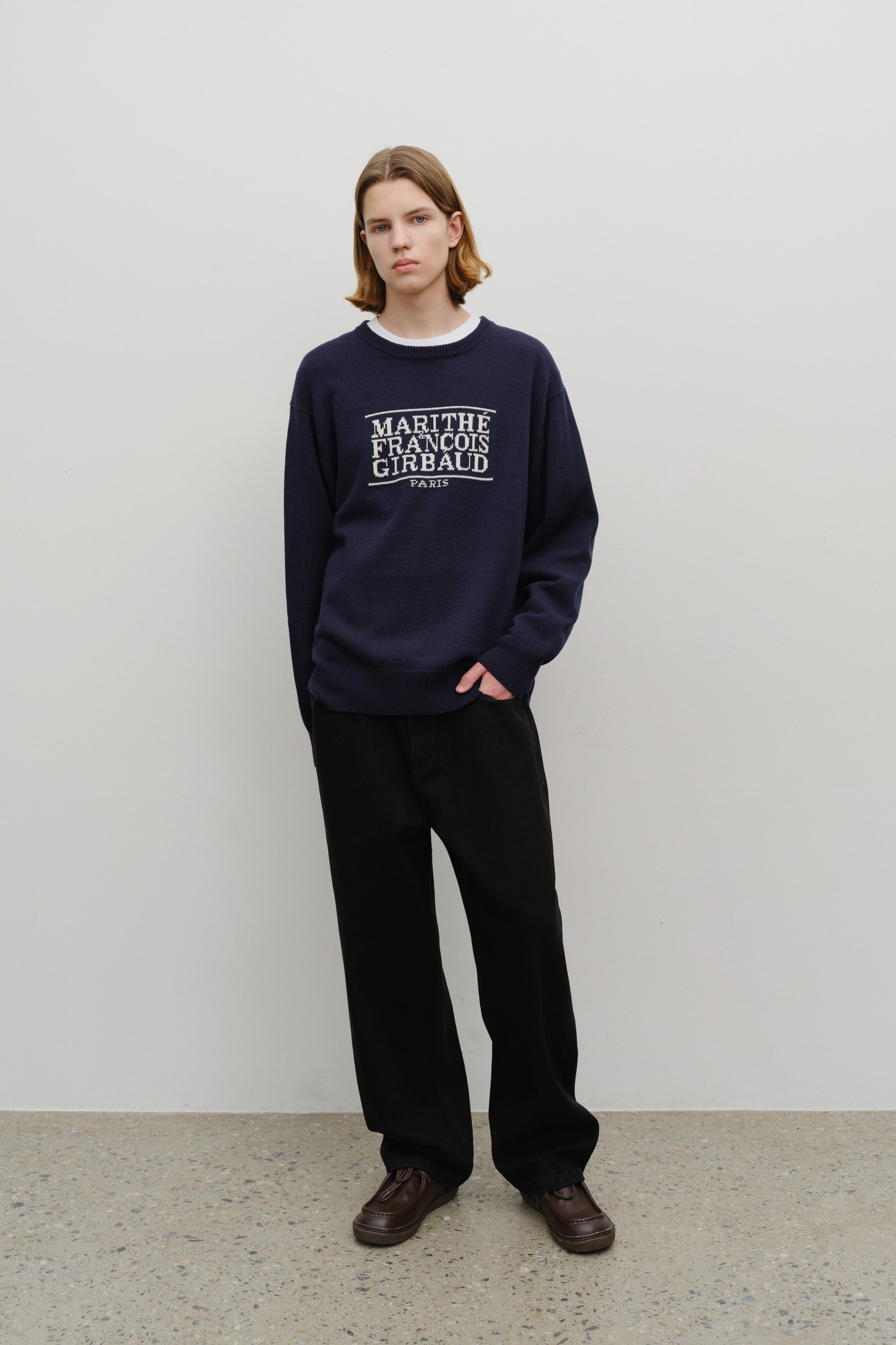 Classic Logo Knit Pullover Navy