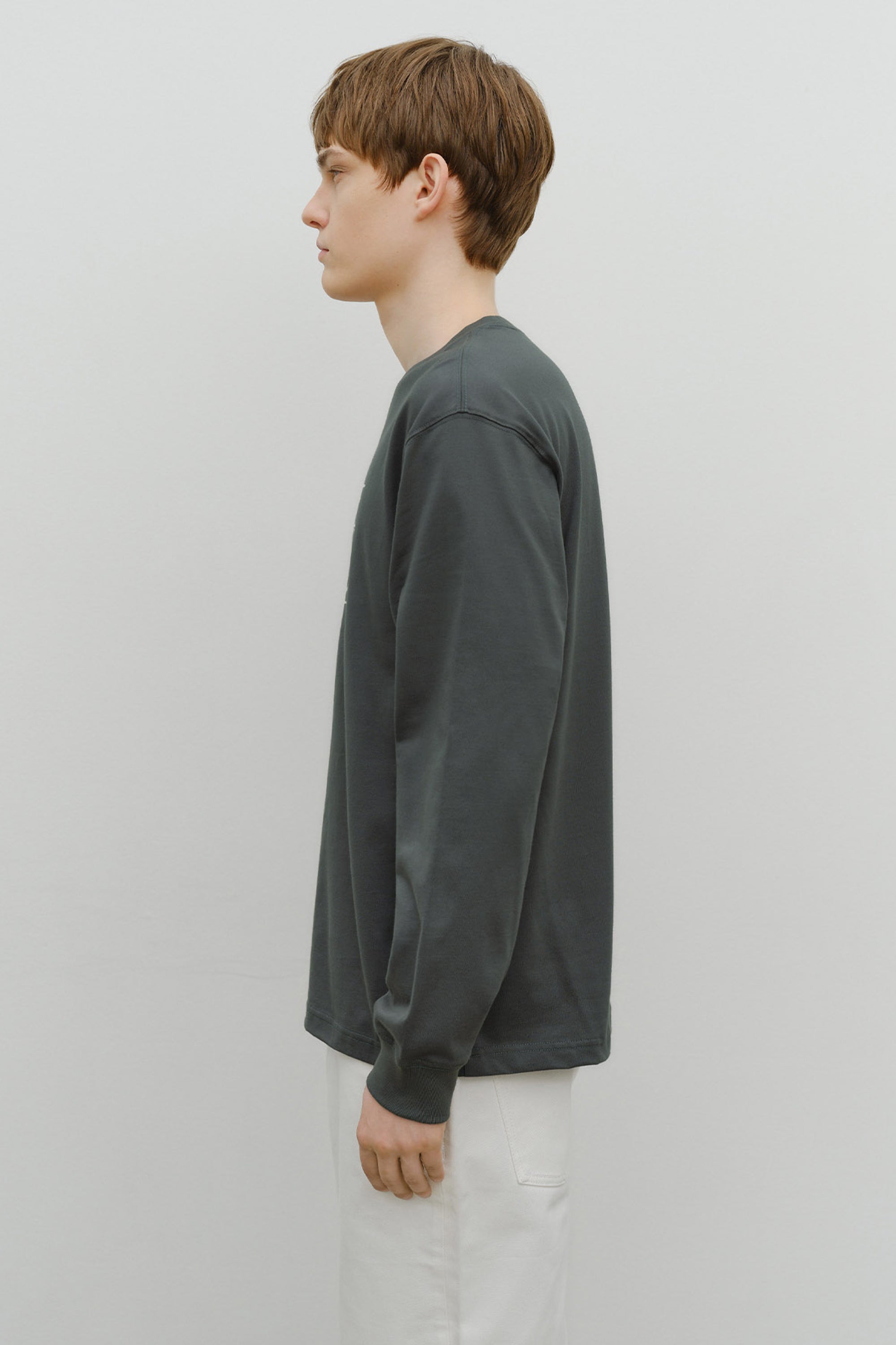 Classic Logo Long Sleeve Charcoal