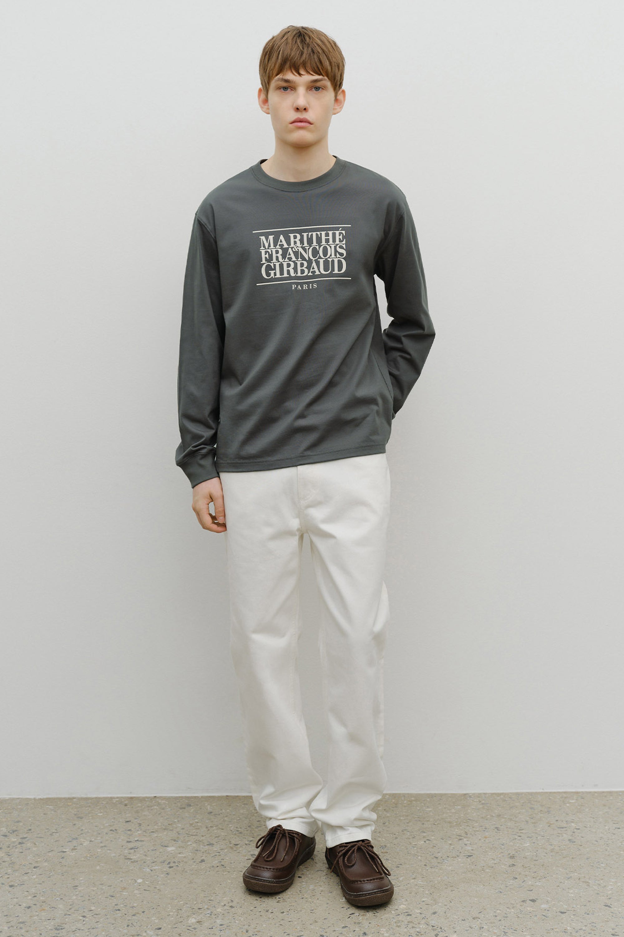 Classic Logo Long Sleeve Charcoal