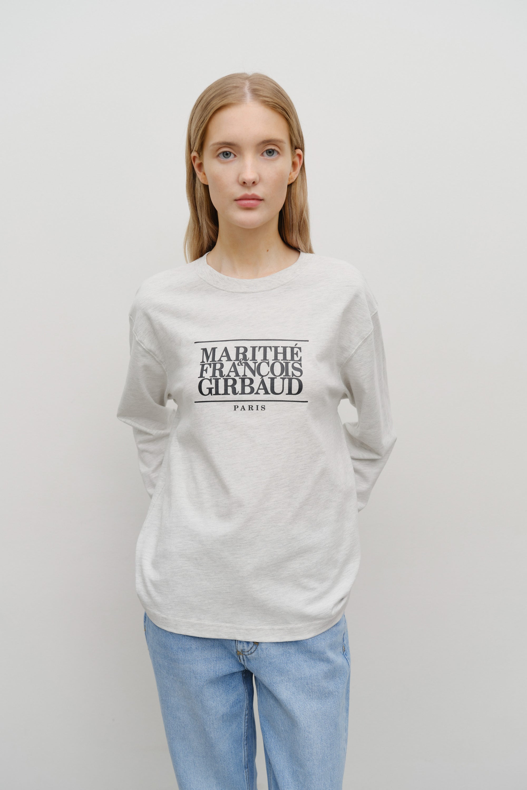 Classic Logo Long Sleeve Light Heather Gray