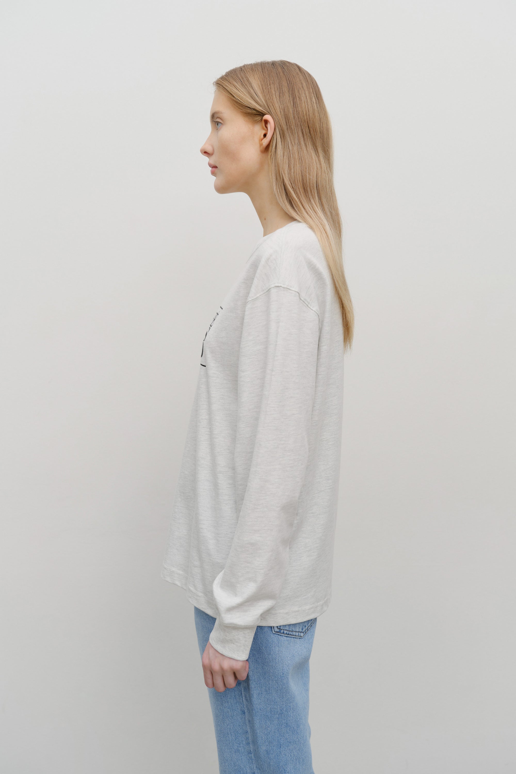Classic Logo Long Sleeve Light Heather Gray