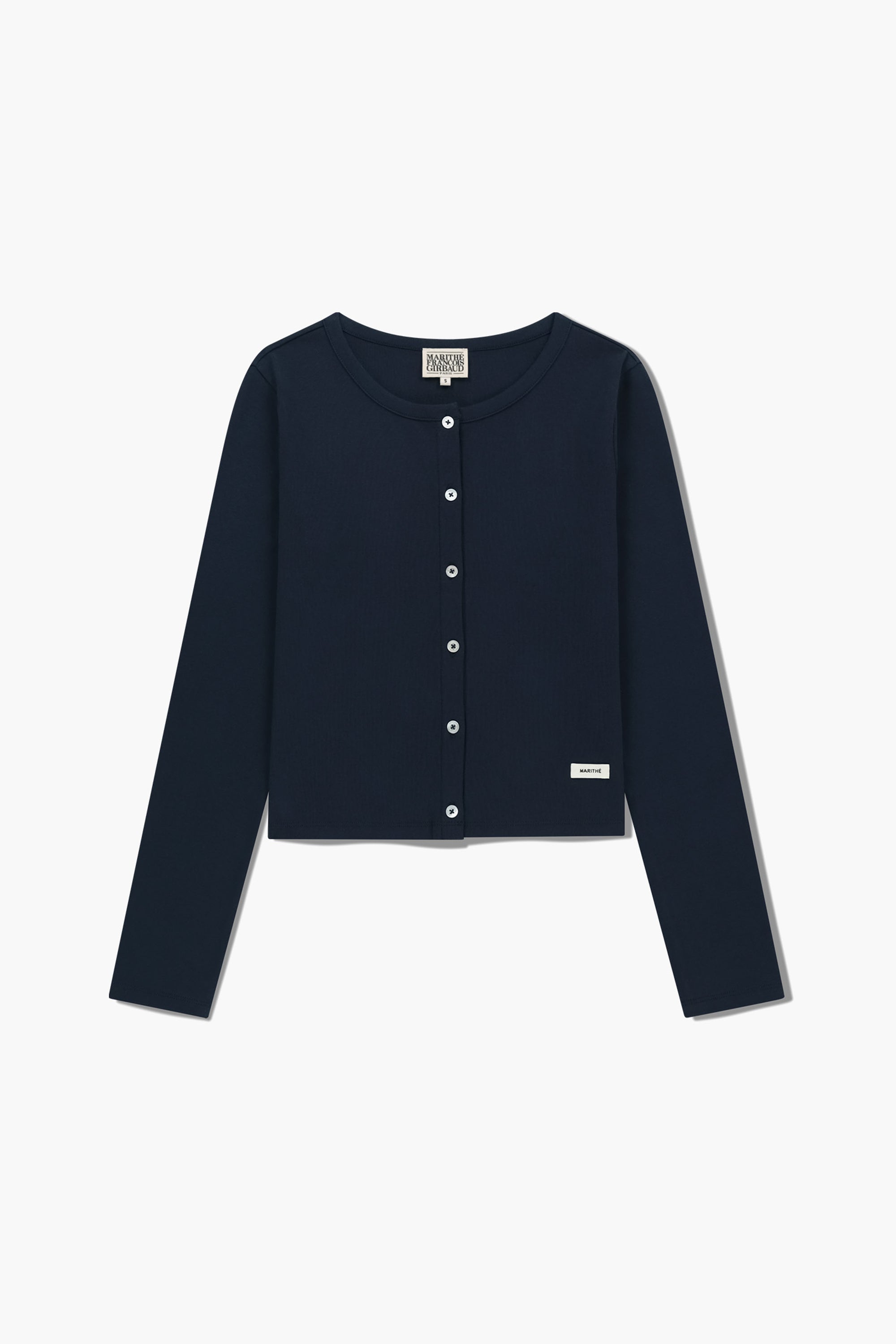 W Basic Cotton Cardigan Navy