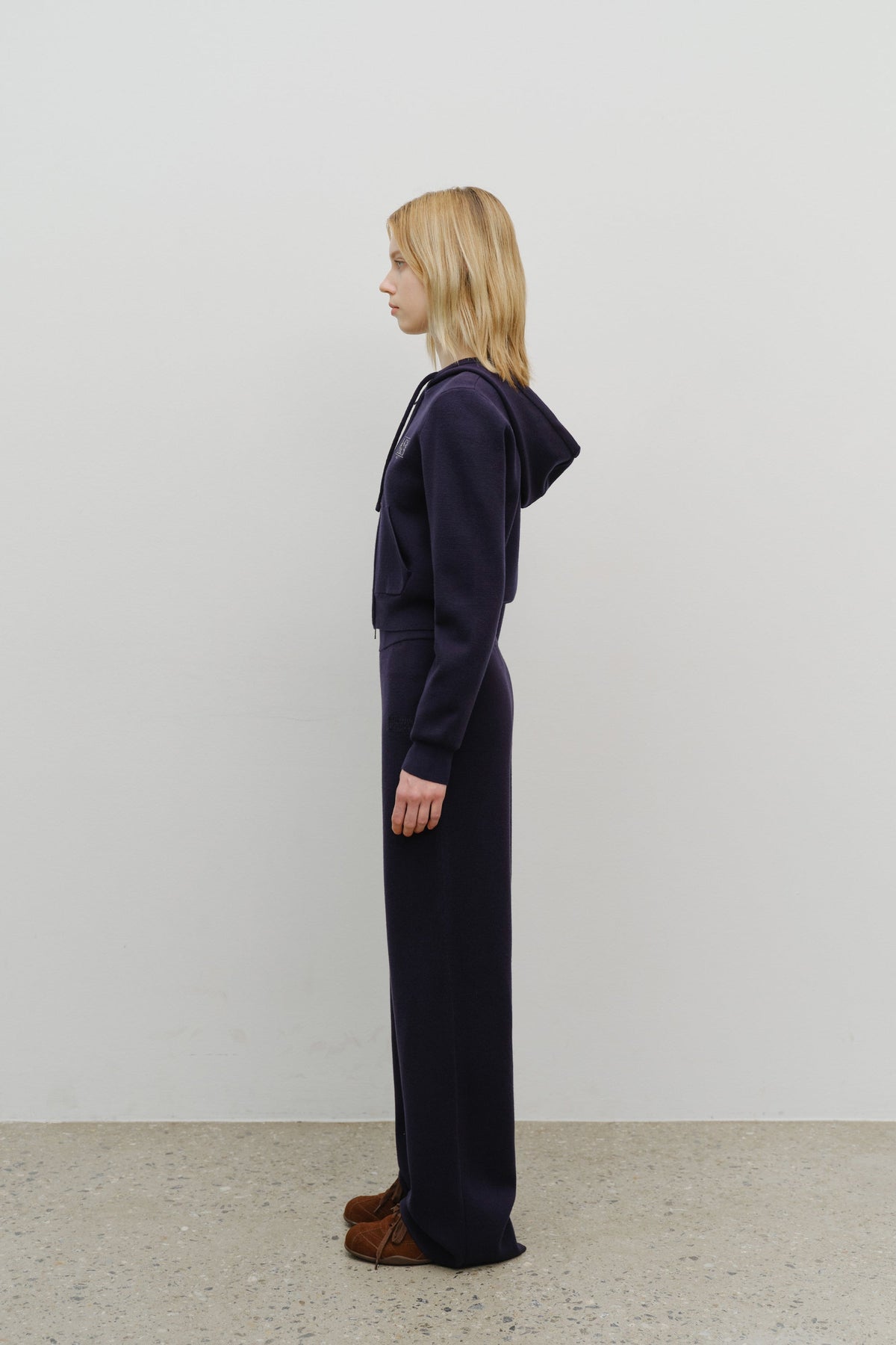 W Classic Logo Knit Pants Navy