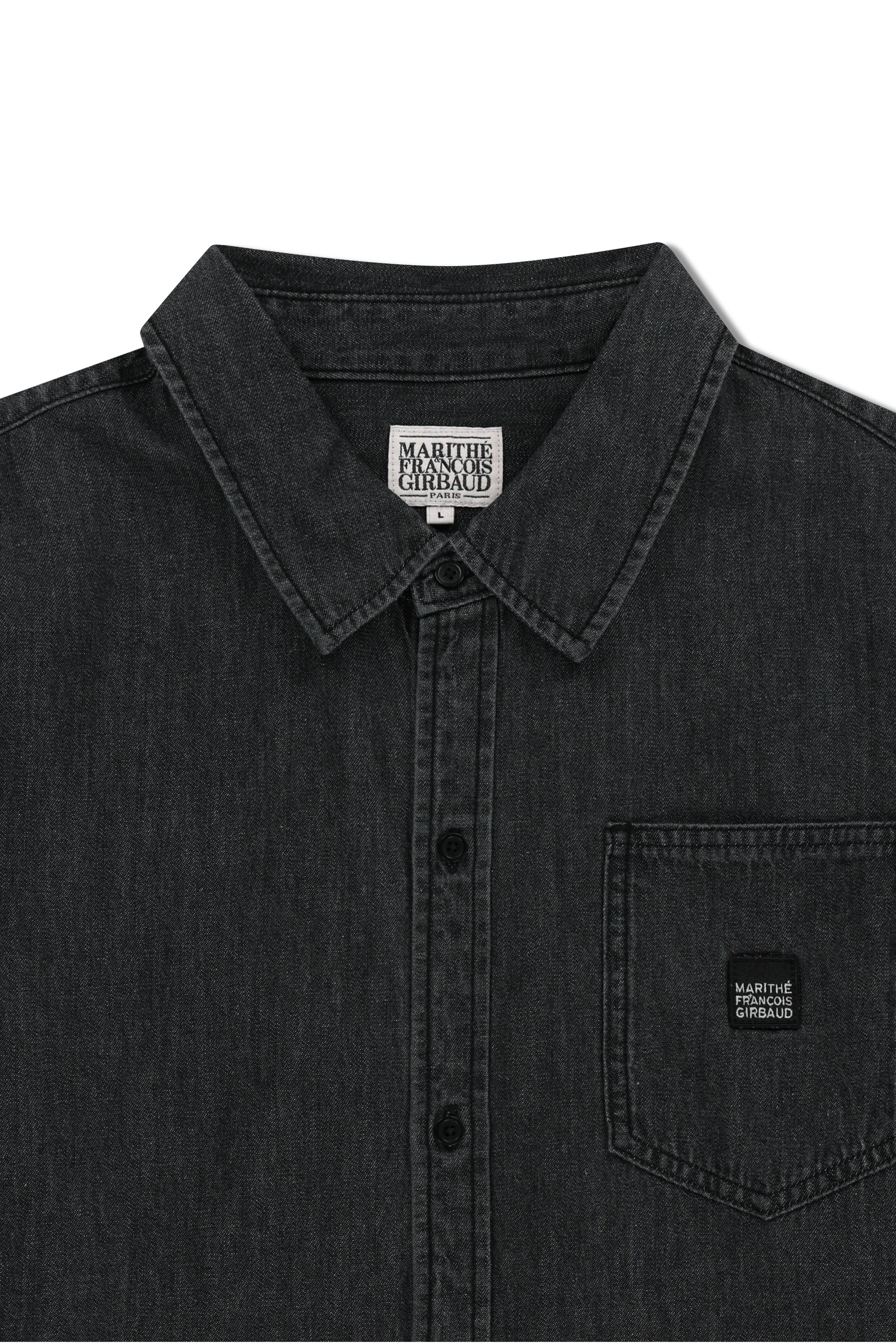 Logo Denim Shirt Black