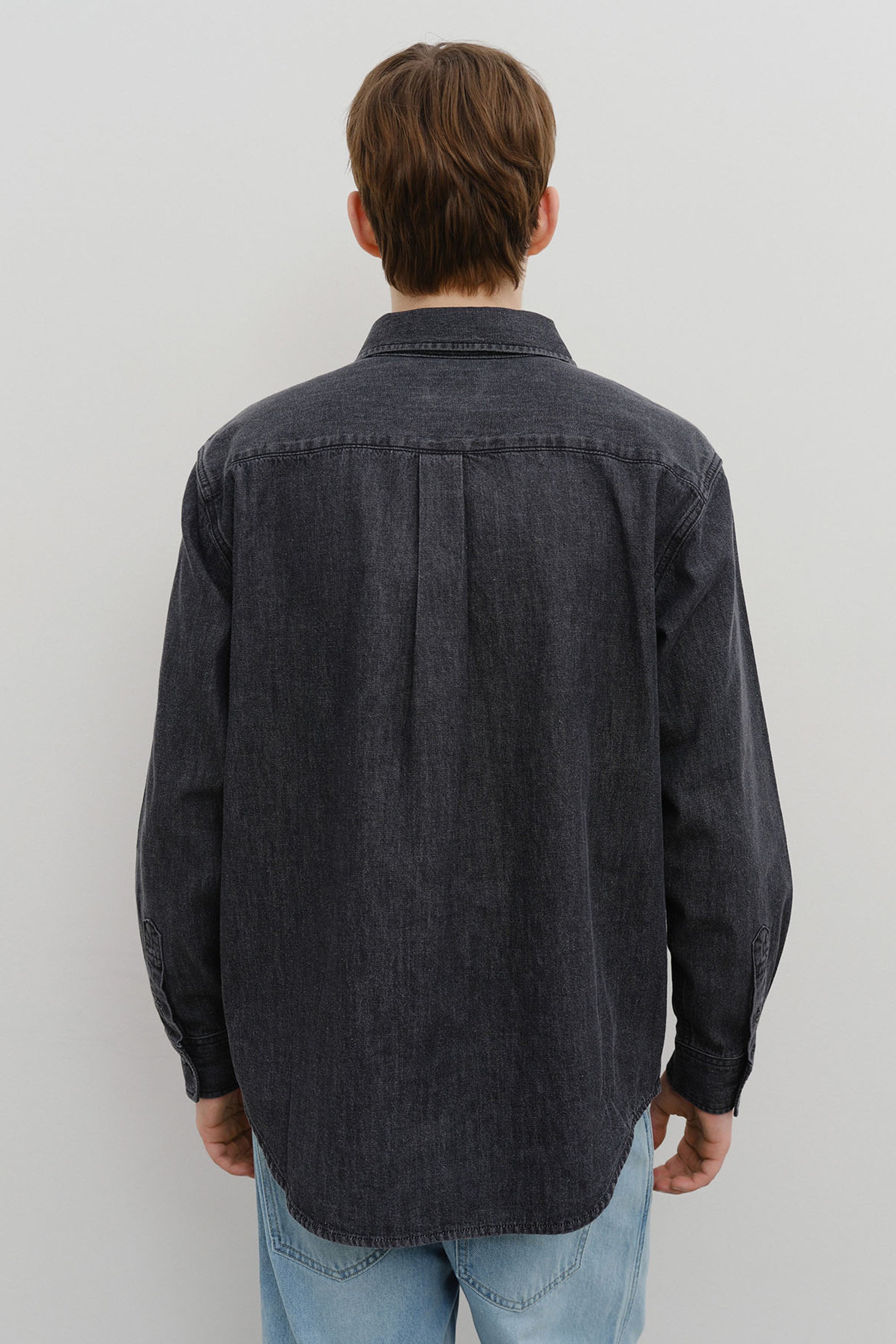 Logo Denim Shirt Black