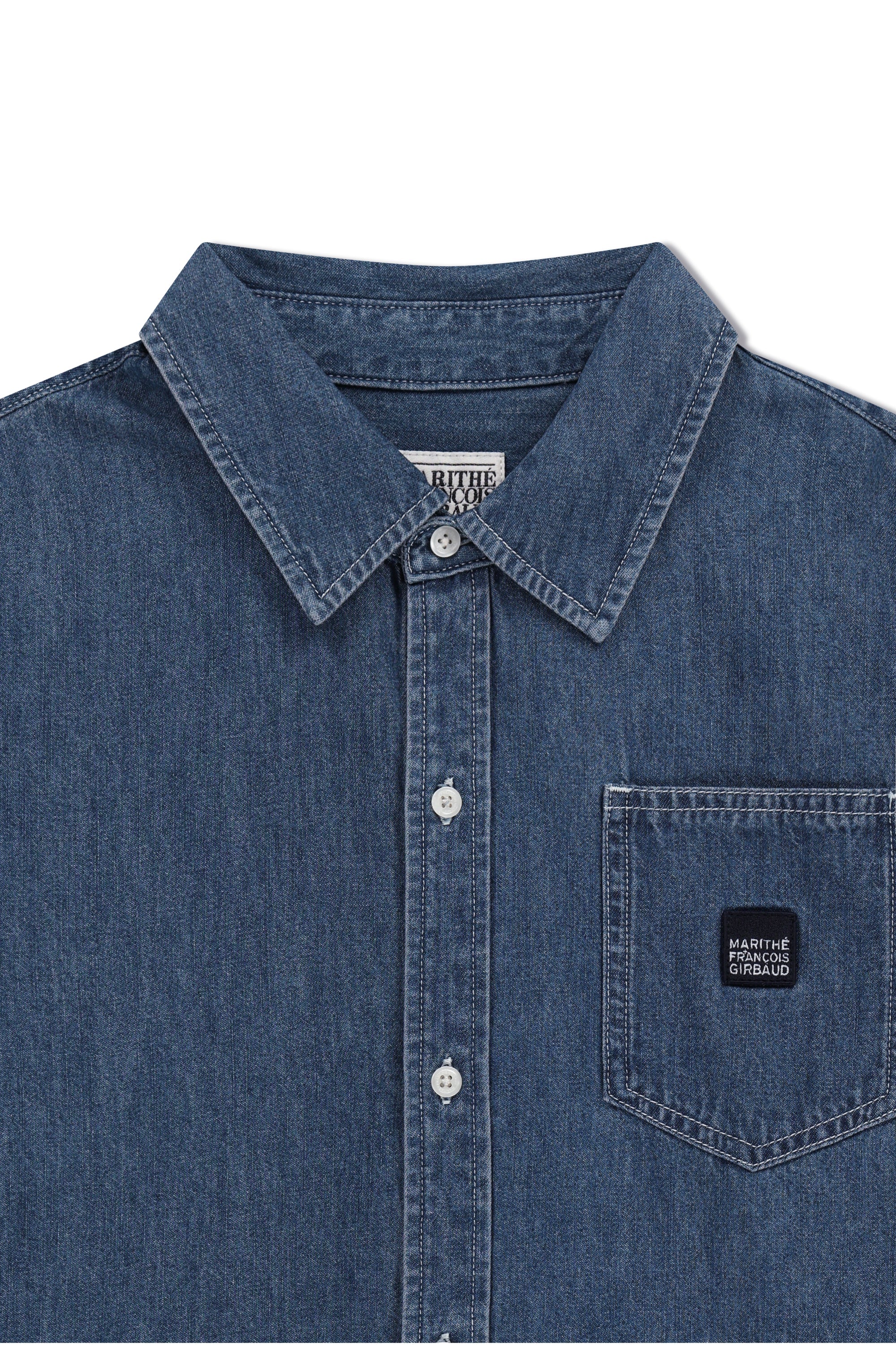 Logo Denim Shirt Blue