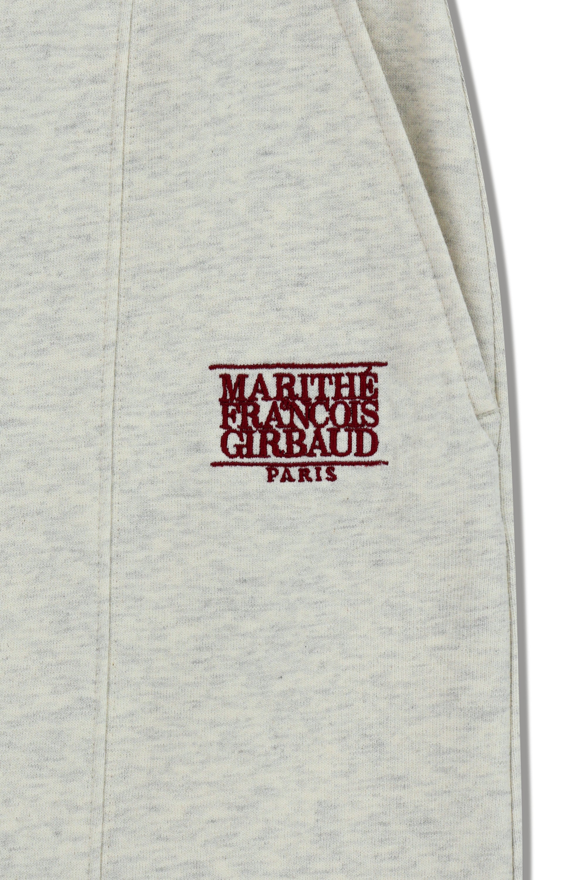 W Embroidery Classic Logo Sweat Skirt Oatmeal