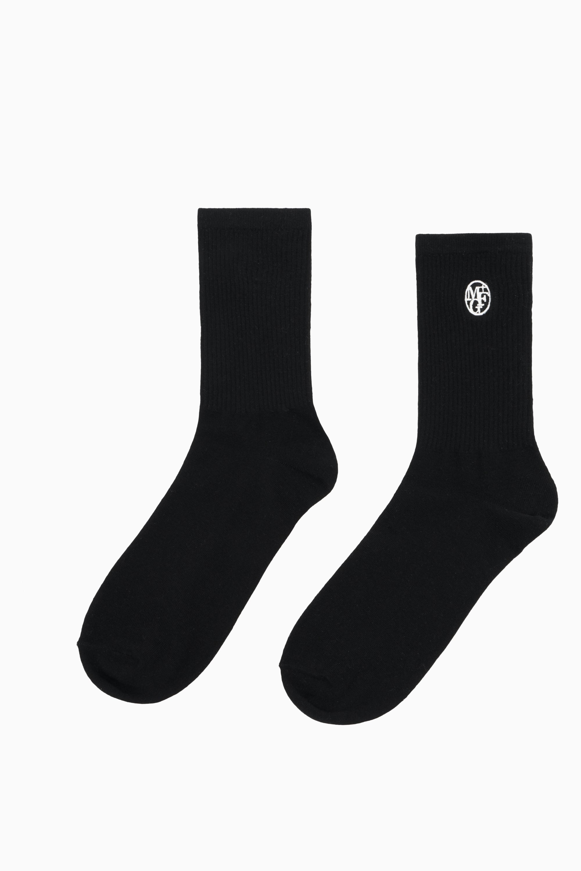 3Pack Embroidery Socks Black