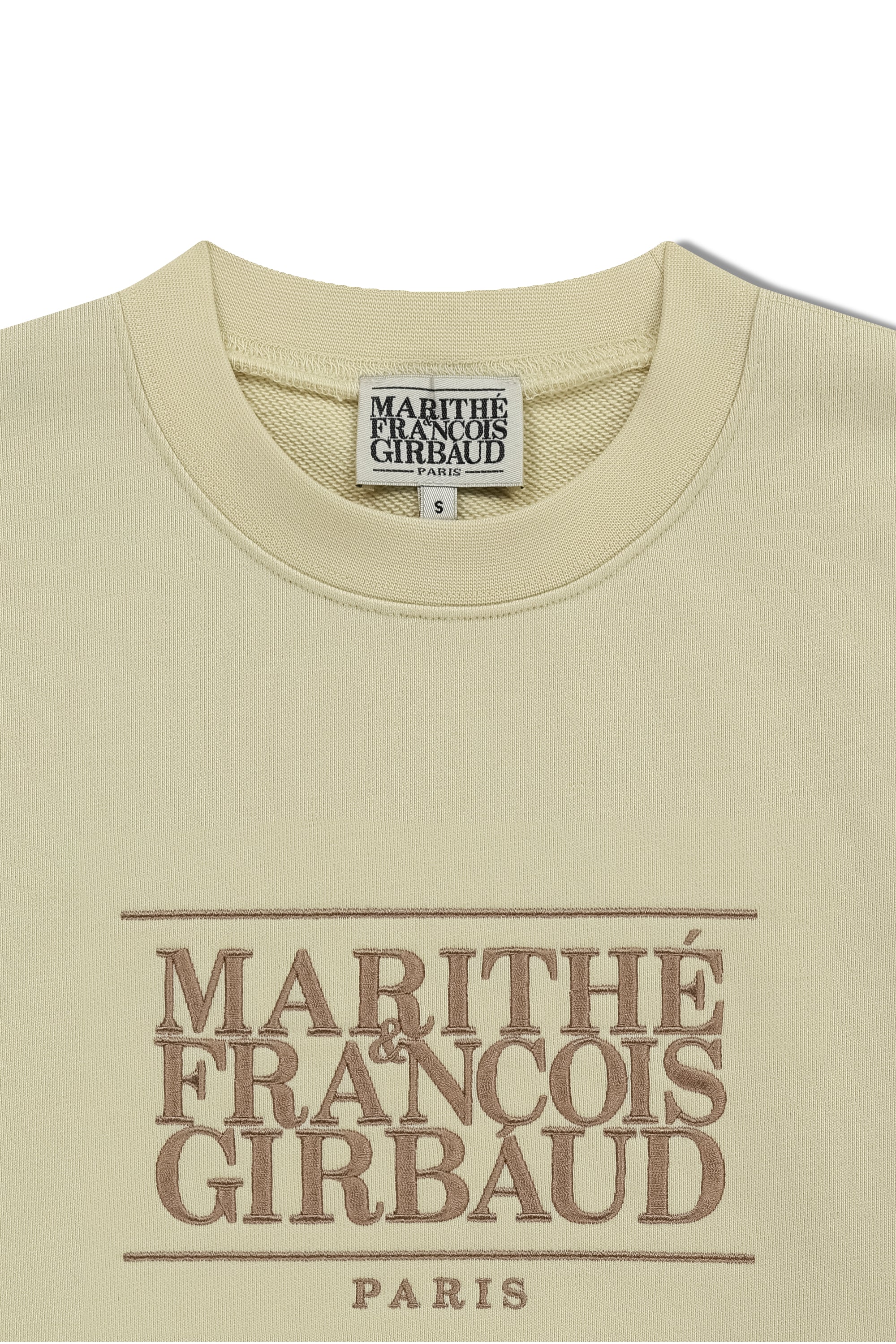 W Classic Logo Crop Sweatshirt Light Yellow