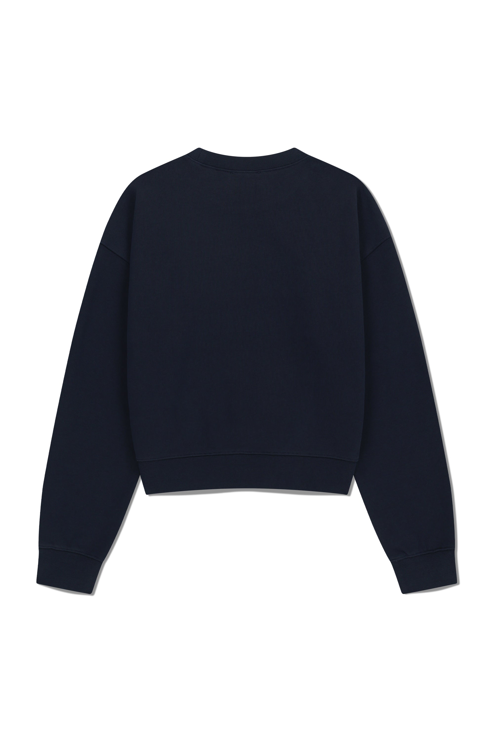 W Classic Logo Crop Sweatshirt Navy