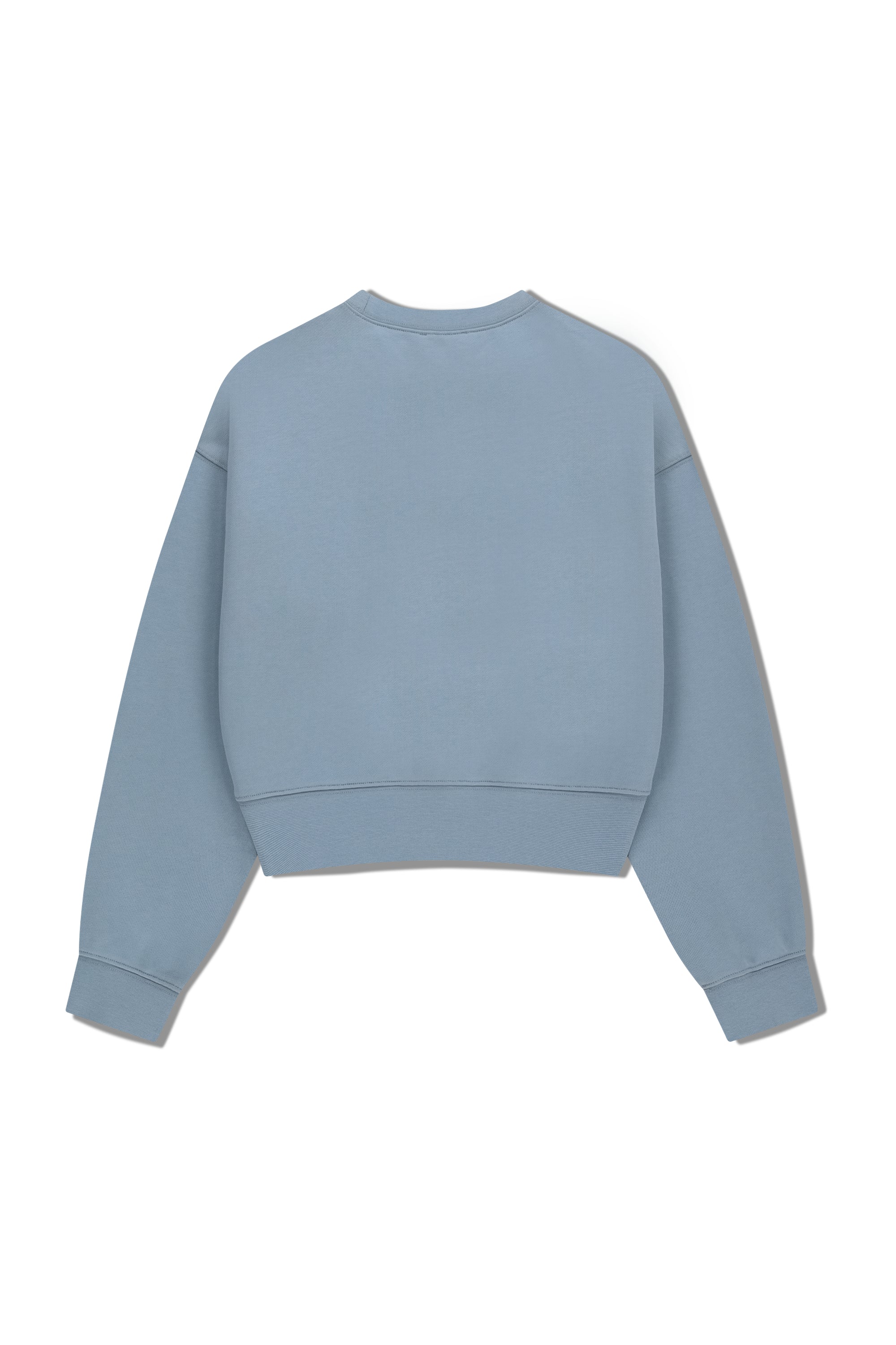 W Classic Logo Crop Sweatshirt Sky Blue