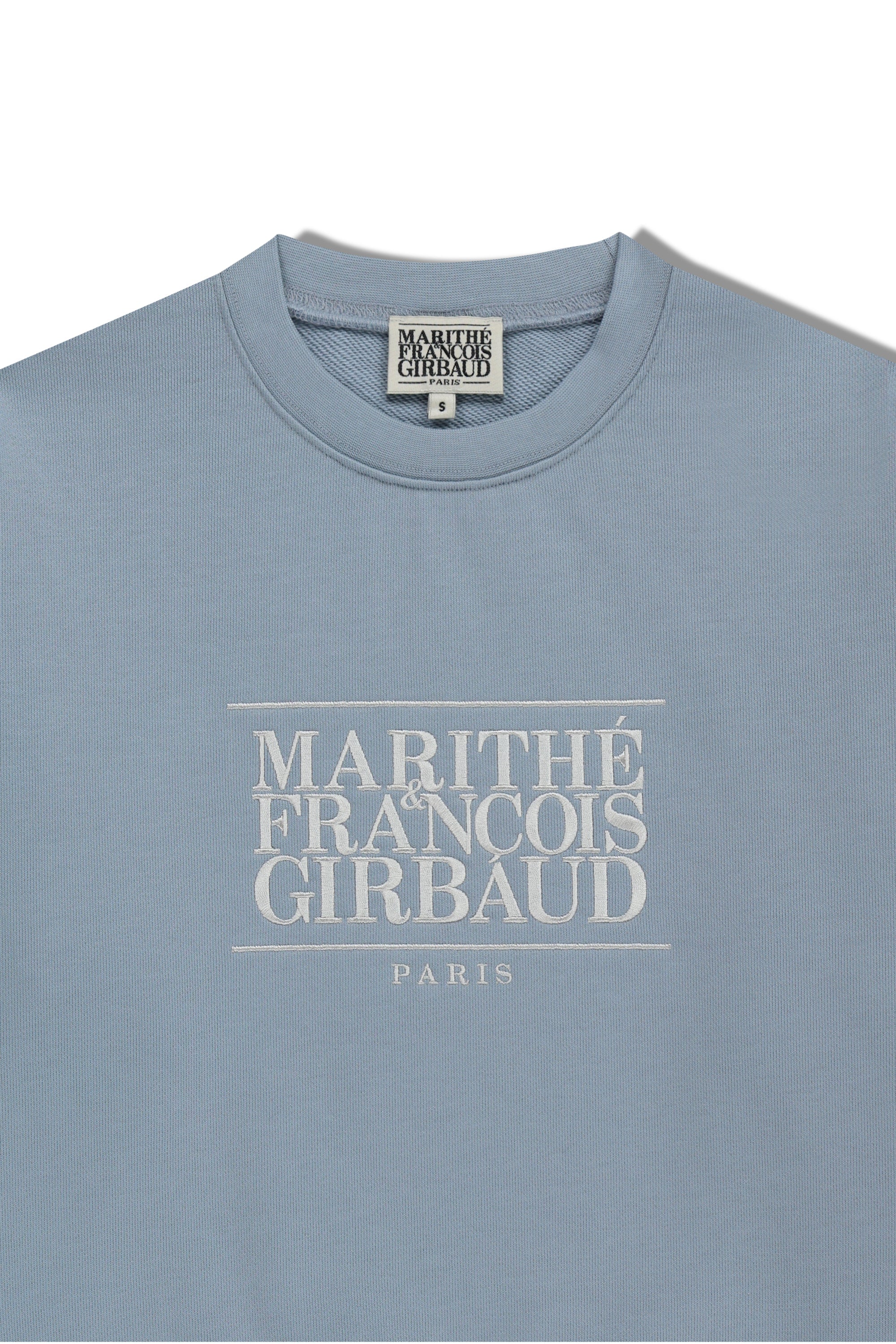 W Classic Logo Crop Sweatshirt Sky Blue