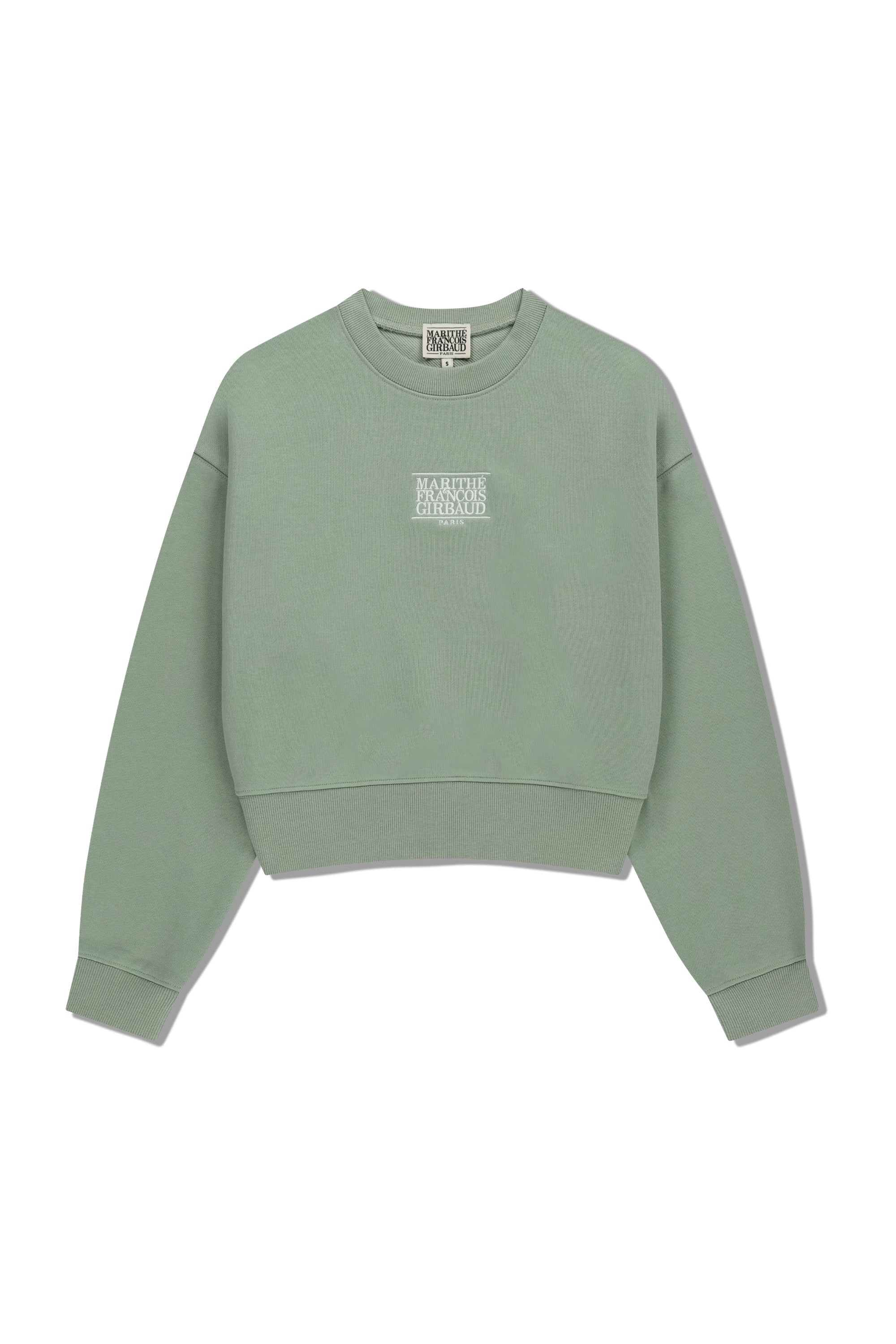 W Small Cl Crop Sweatshirt Mint Gray