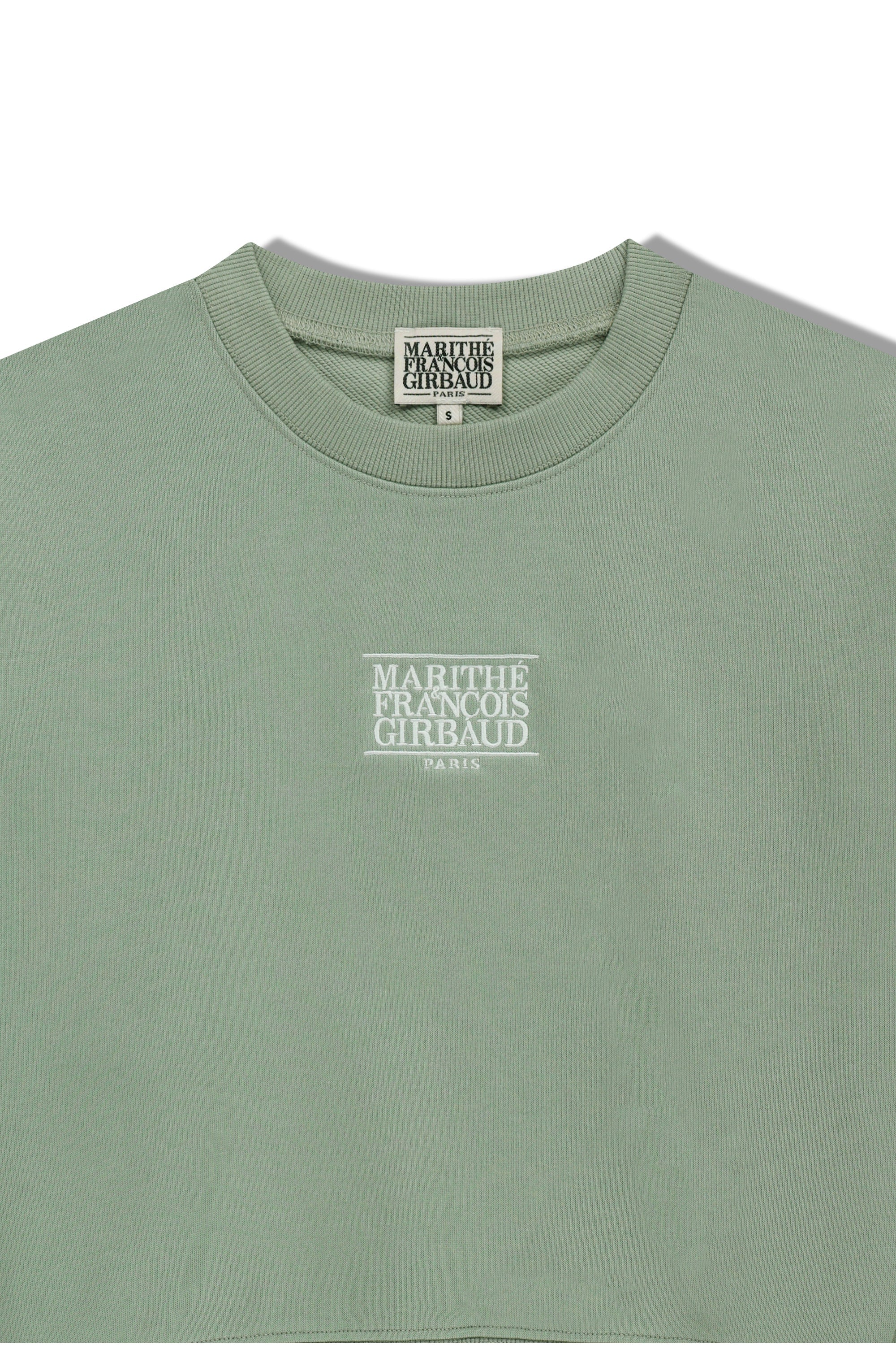 W Small Cl Crop Sweatshirt Mint Gray