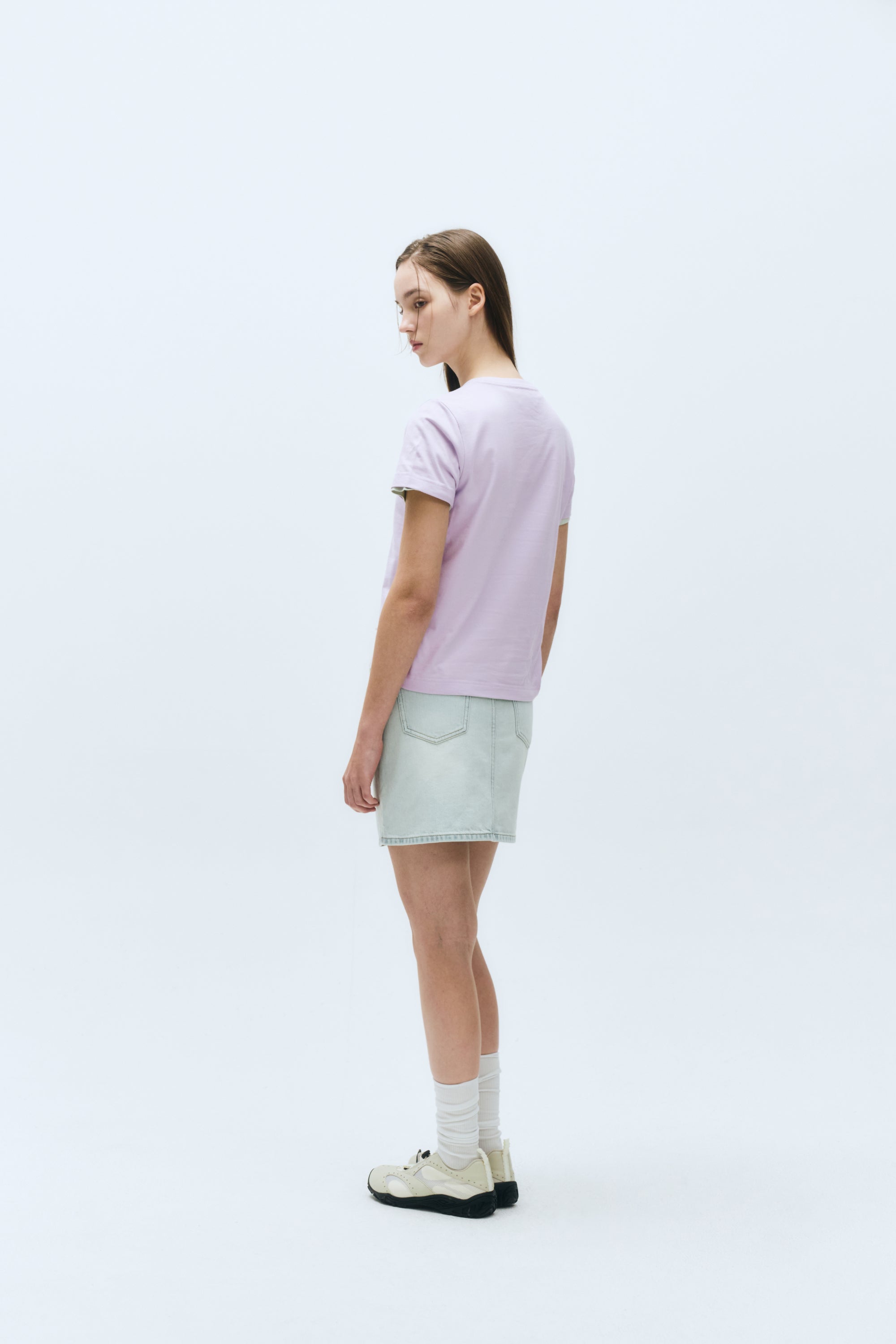 W Classic Logo Tee Light Purple