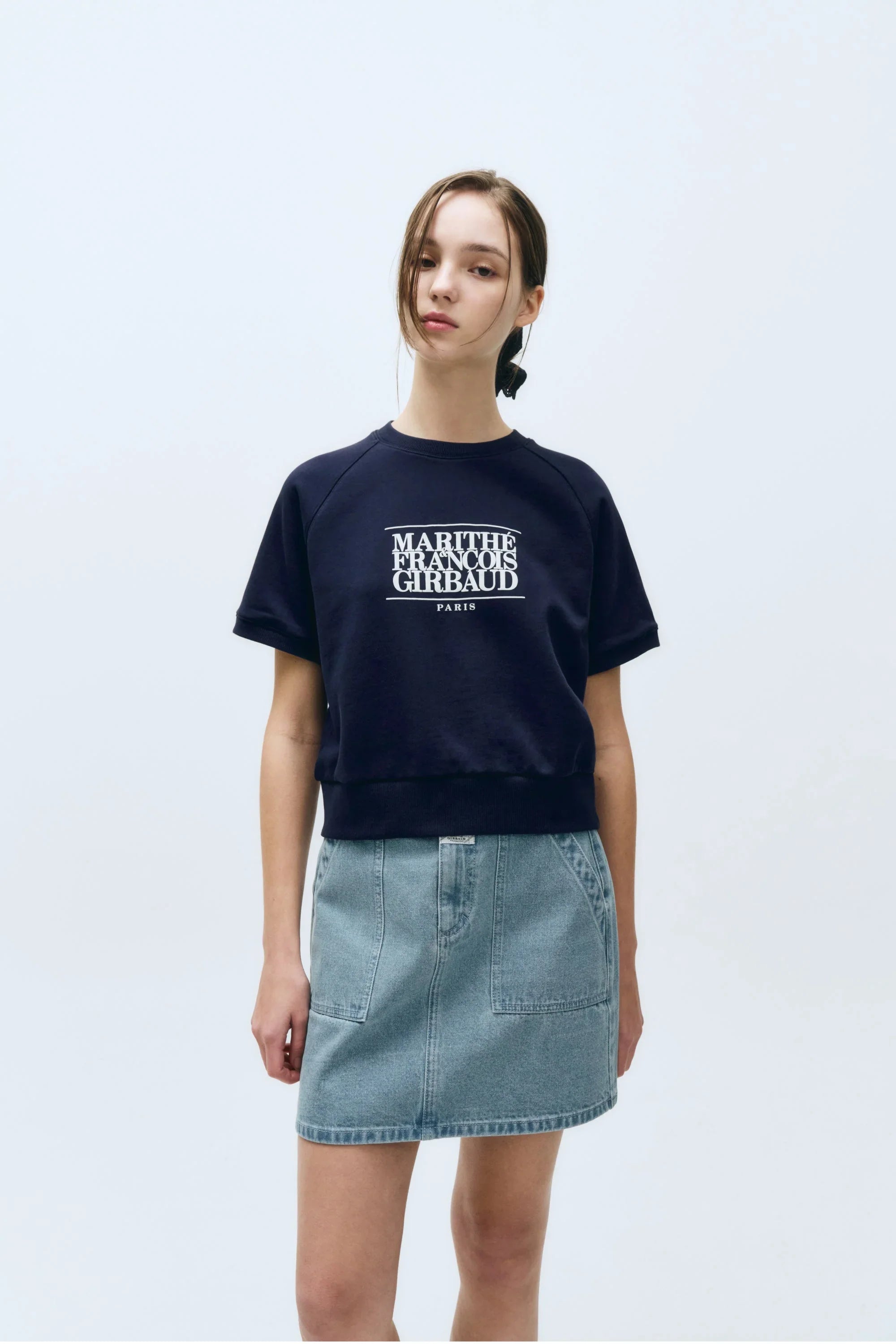 W Classic Logo Tee Navy