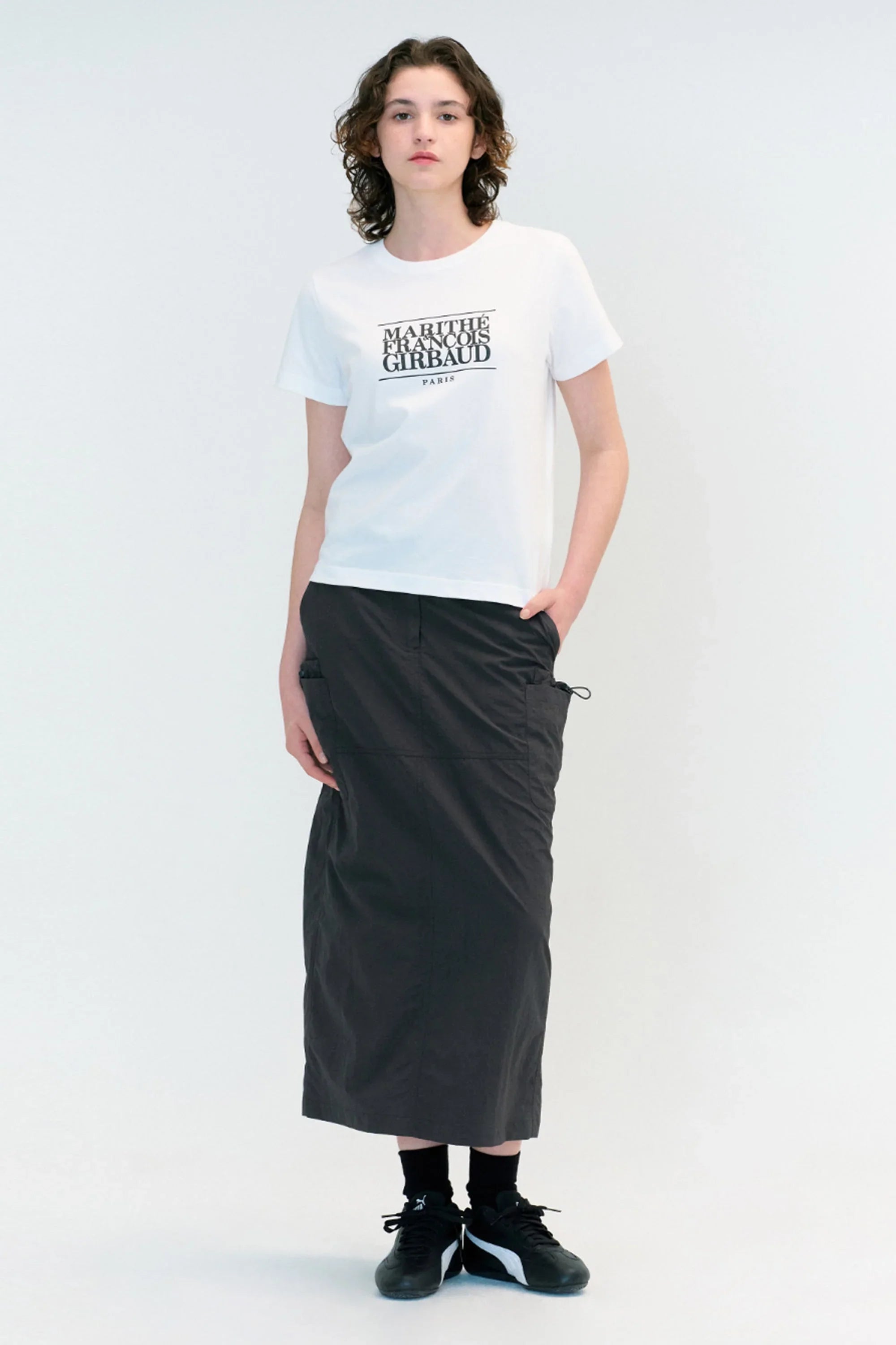 W Classic Logo Tee White