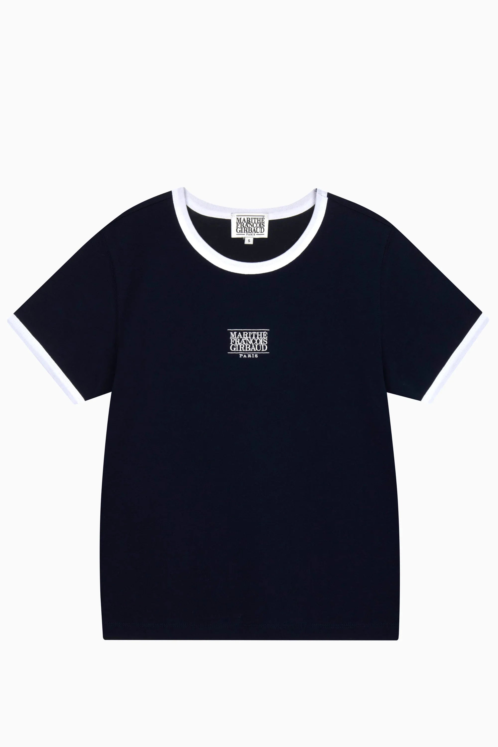 W Classic Logo Ringer Tee Navy