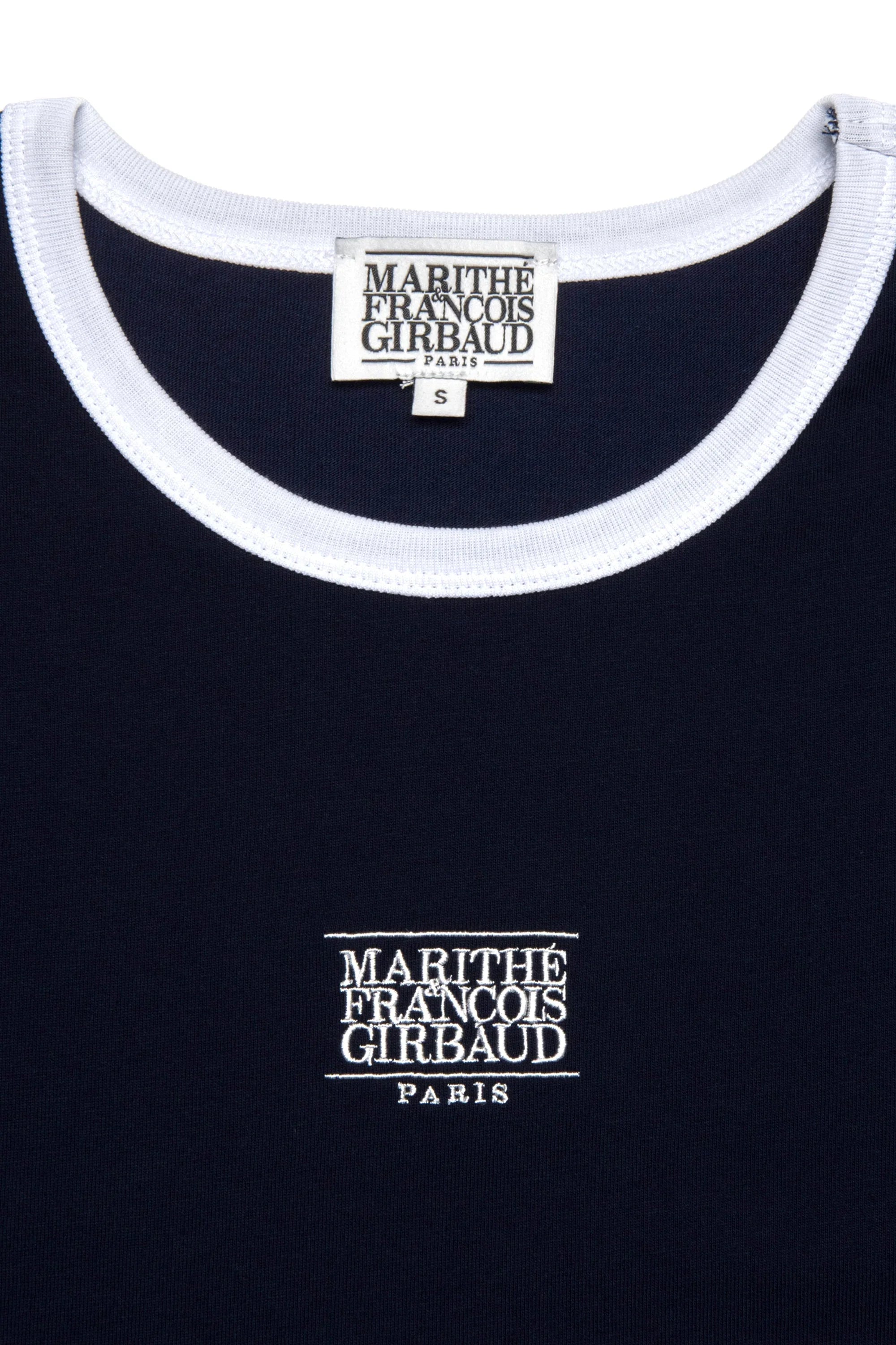 W Classic Logo Ringer Tee Navy