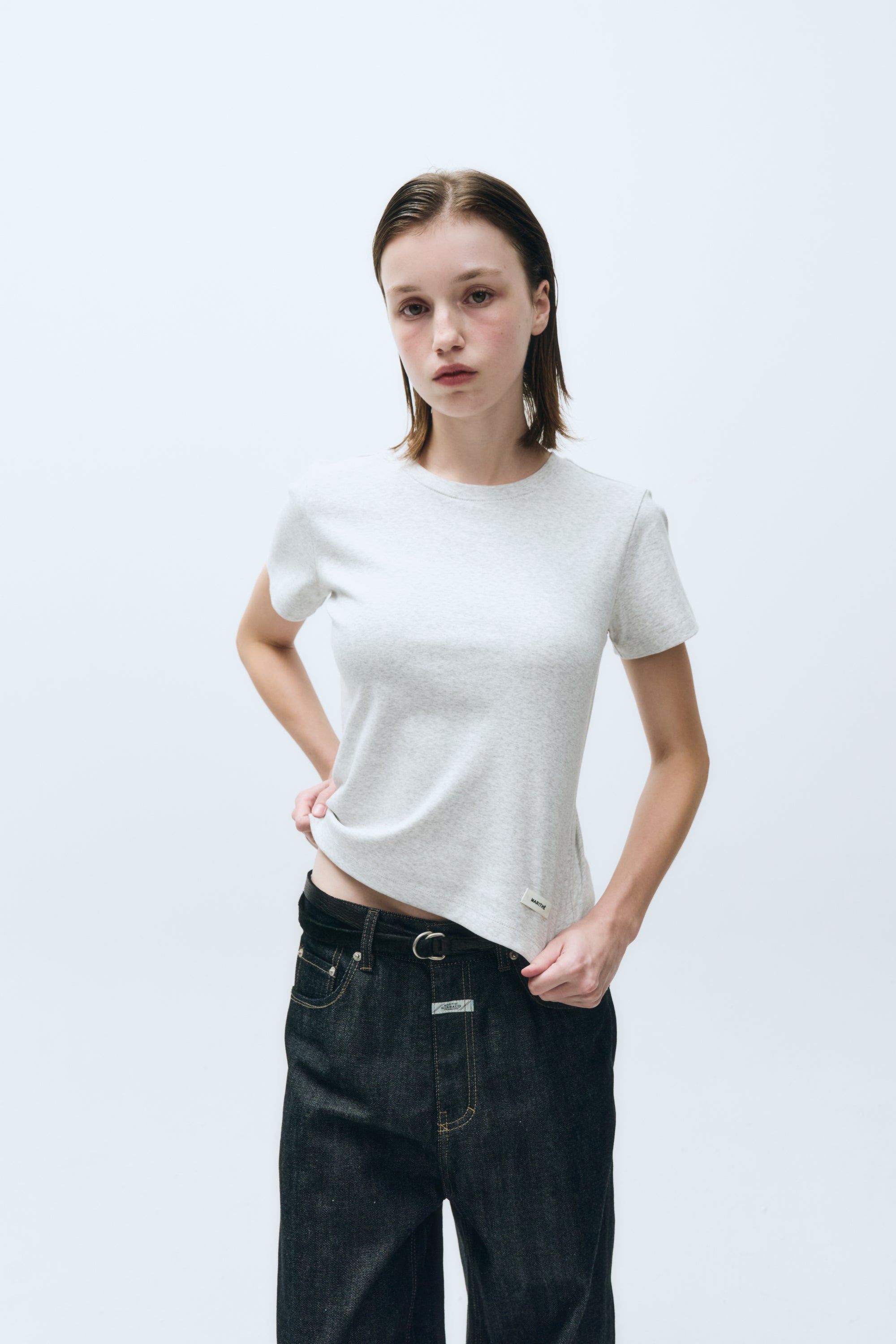 W Basic Tee Light Heather Gray