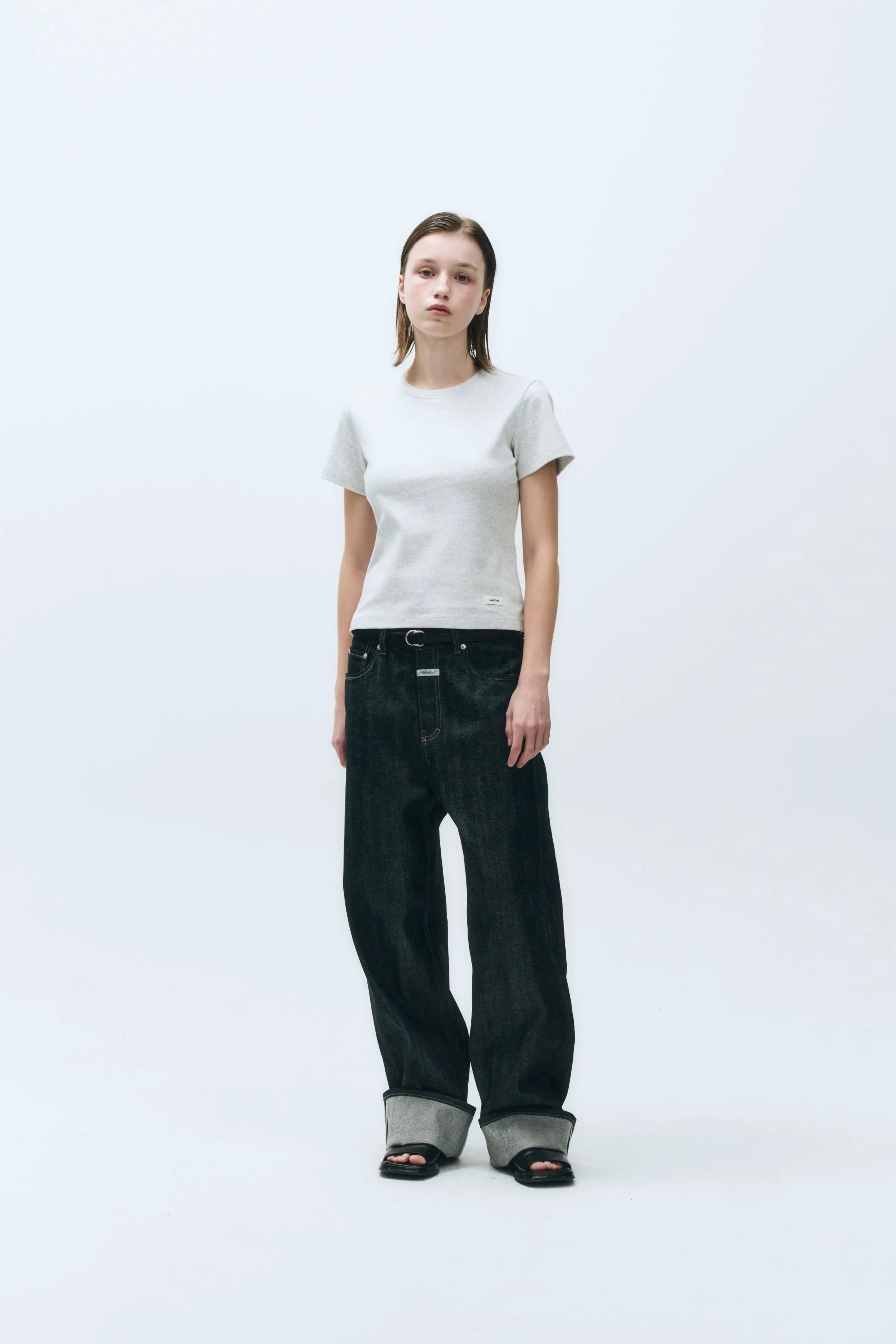 W Basic Tee Light Heather Gray