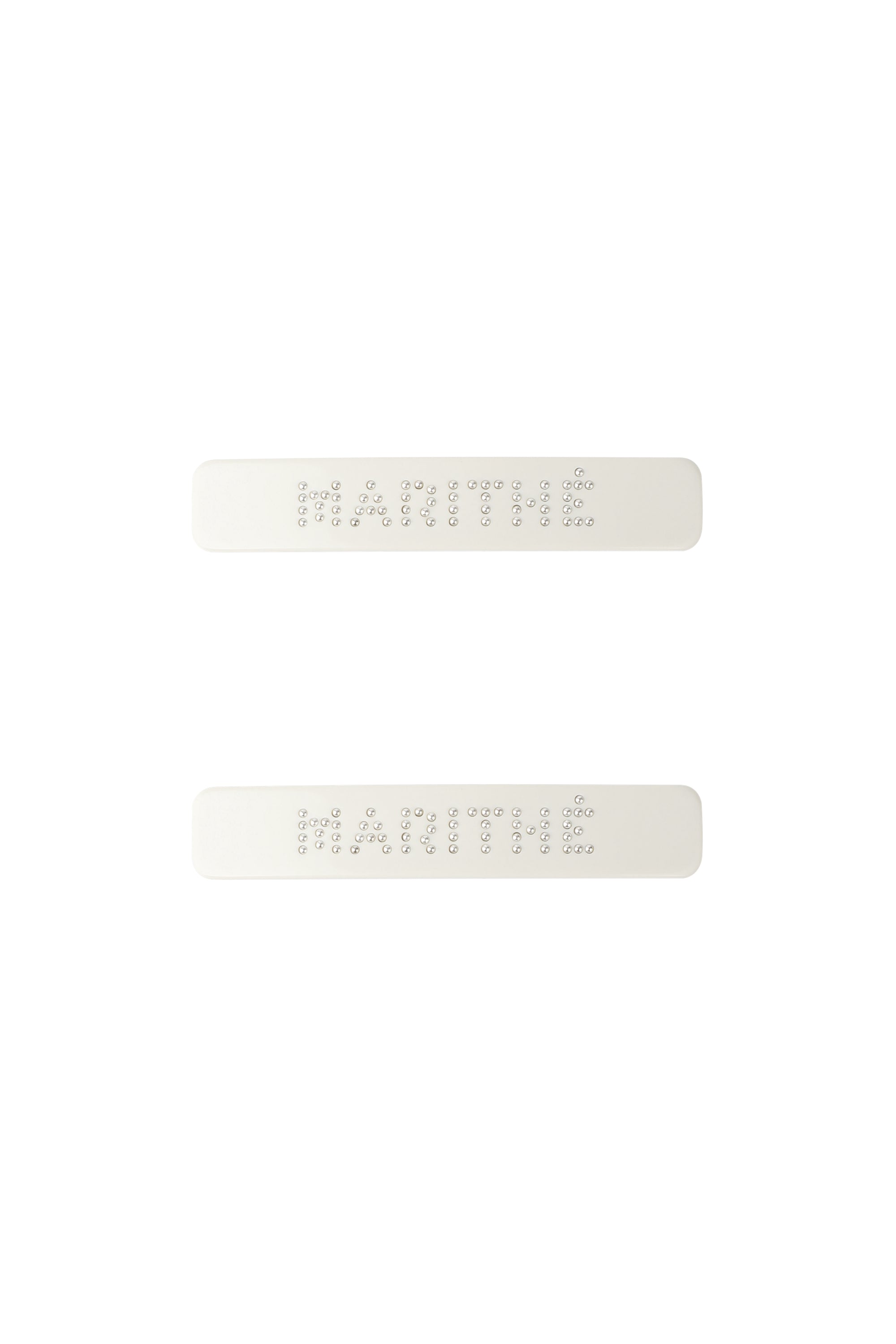 Reg Logo Metal Hair Pin 2Pack Ivory