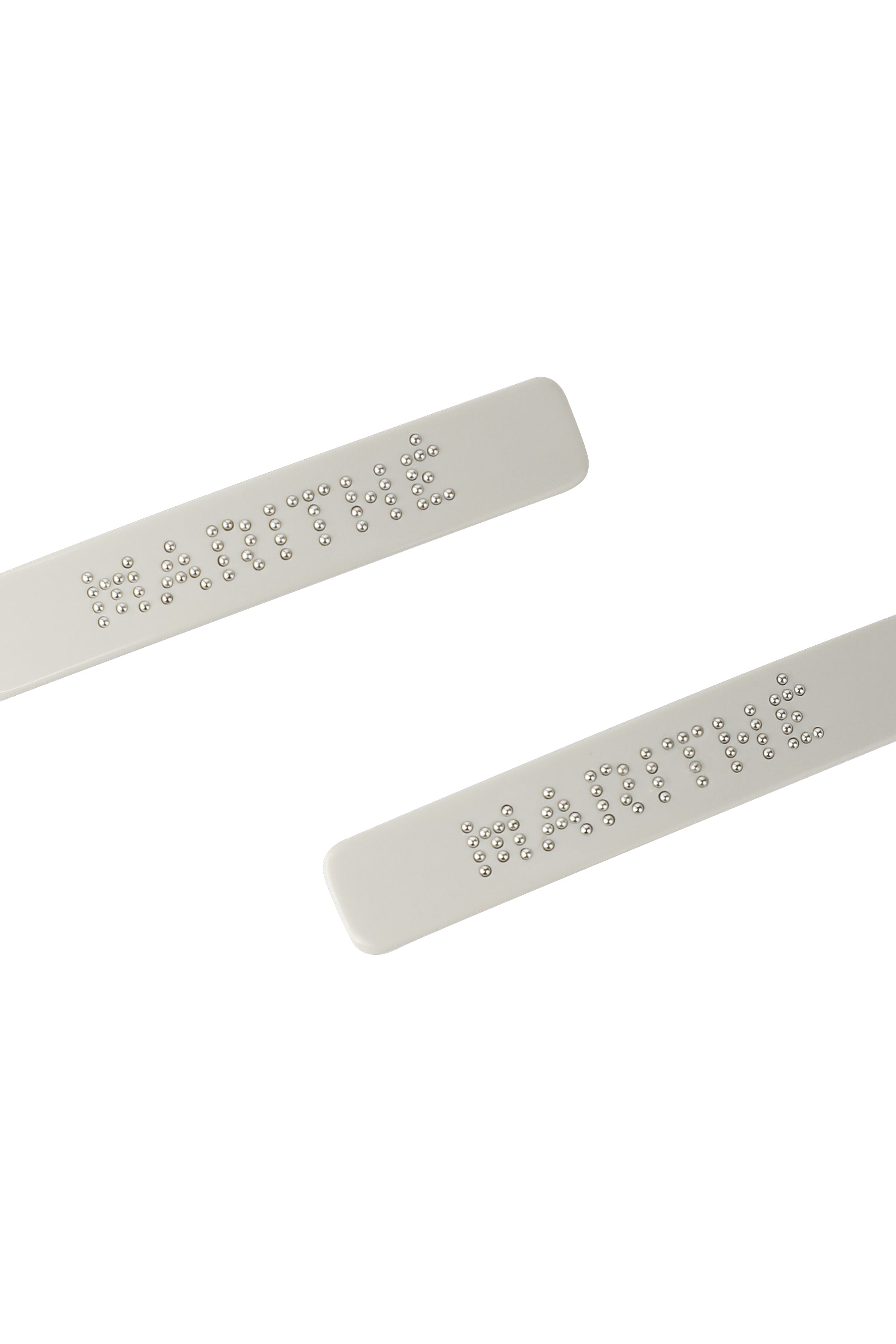 Reg Logo Metal Hair Pin 2Pack Ivory