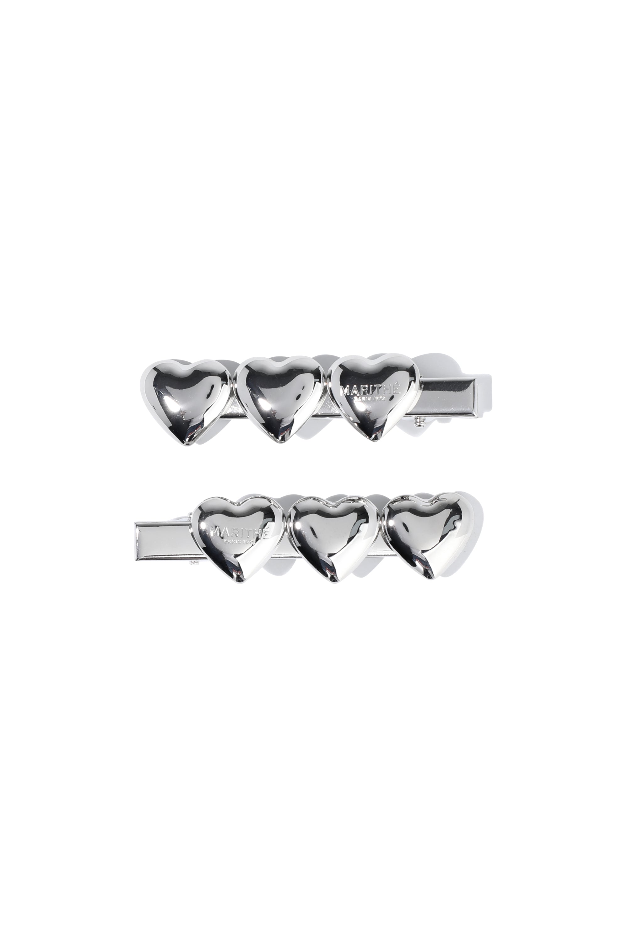 Reg Logo Hrt Met Hair Pin 2Pk Silver