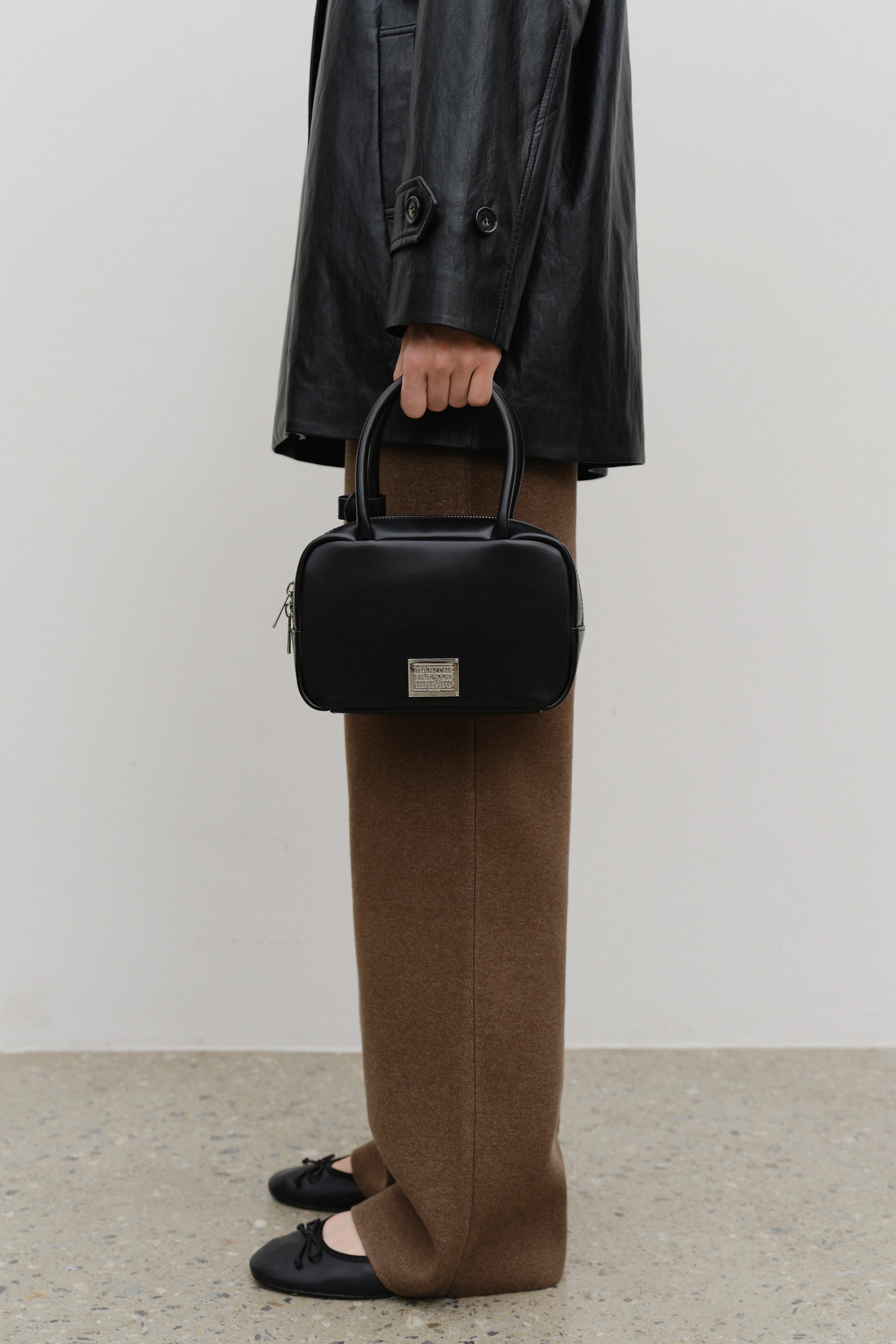 Classic Logo Square Mini Tote Bag Black