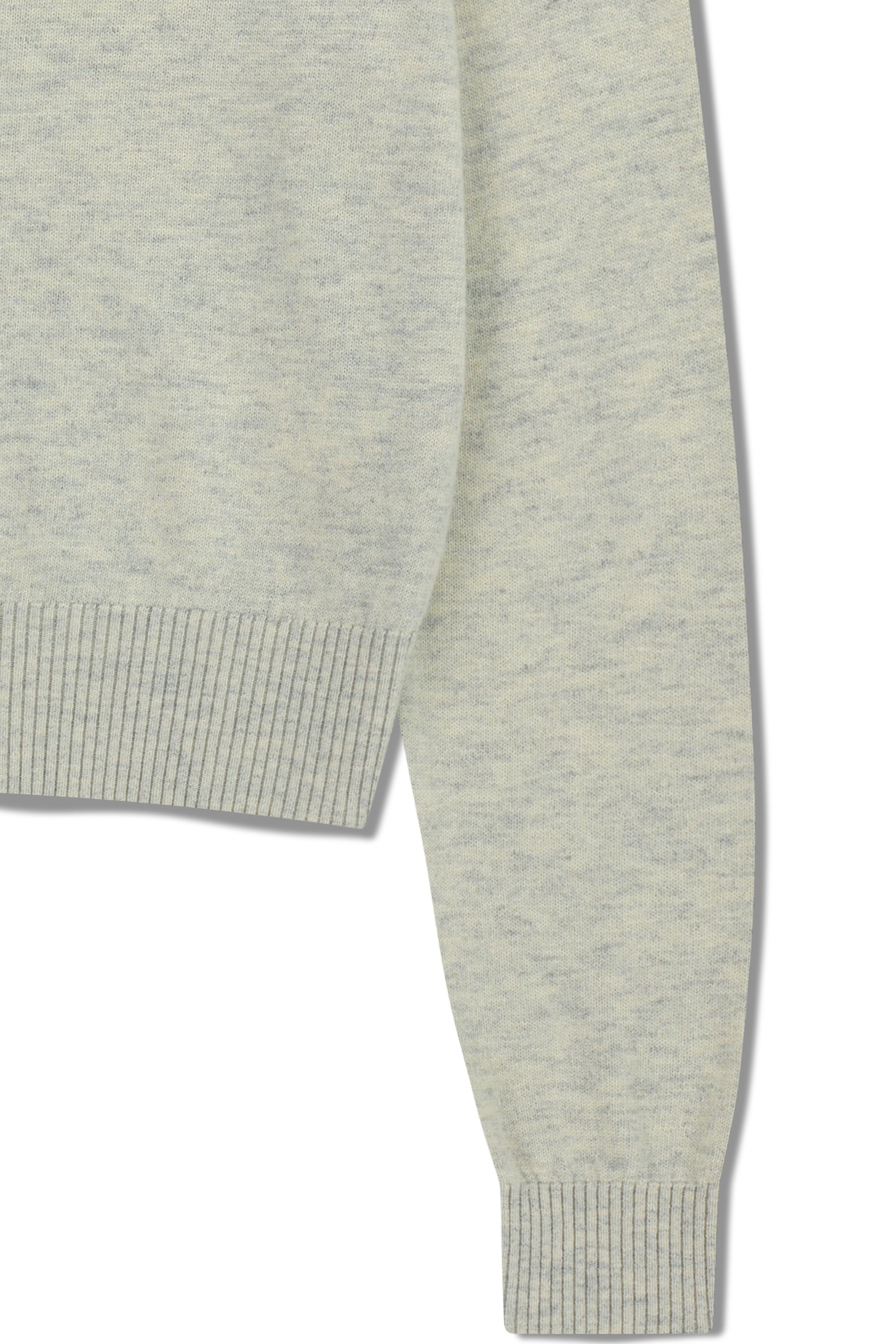 W Half Knit Round Neck Cardigan Set Up Oatmeal