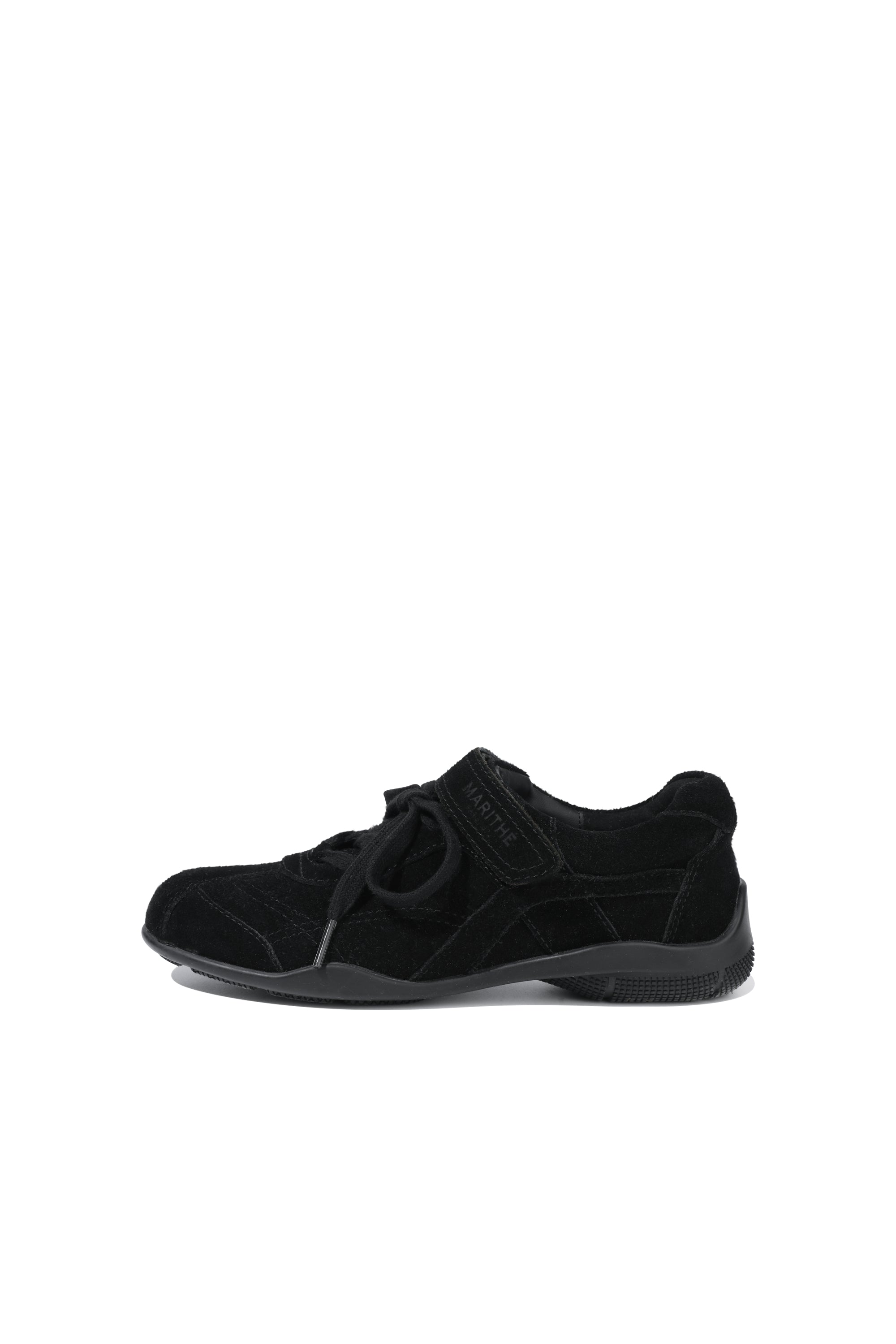 W Lace Up Suede Sneakers Black