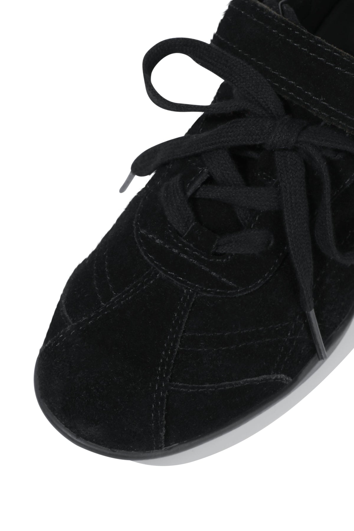 W Lace Up Suede Sneakers Black