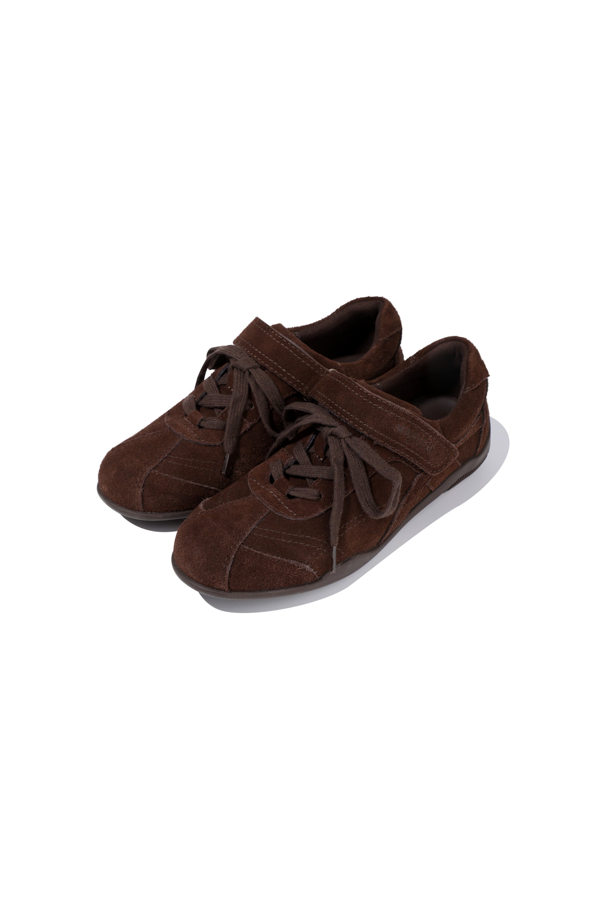 W Lace Up Suede Sneakers Brown