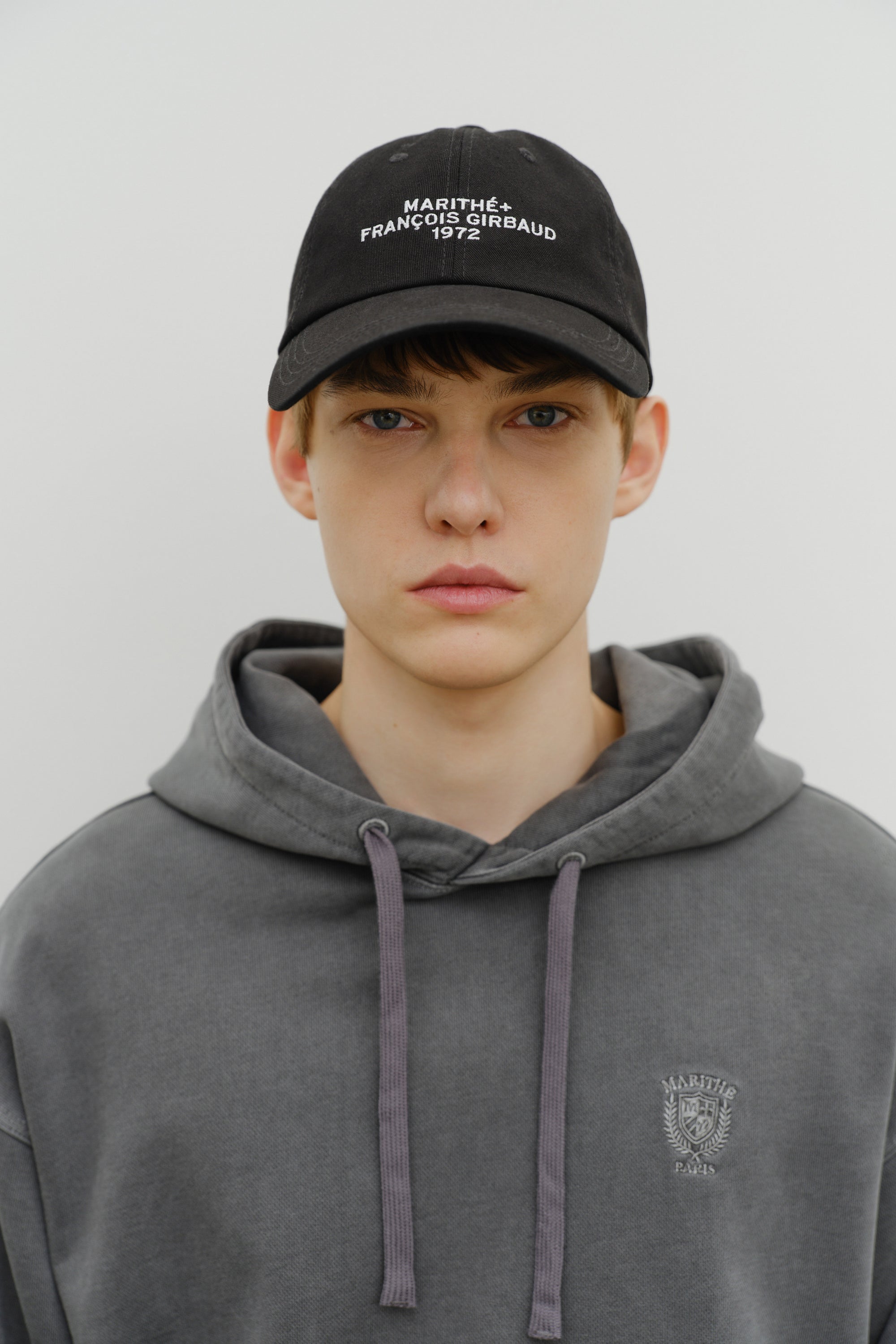 Lettering Logo Ball Cap Black