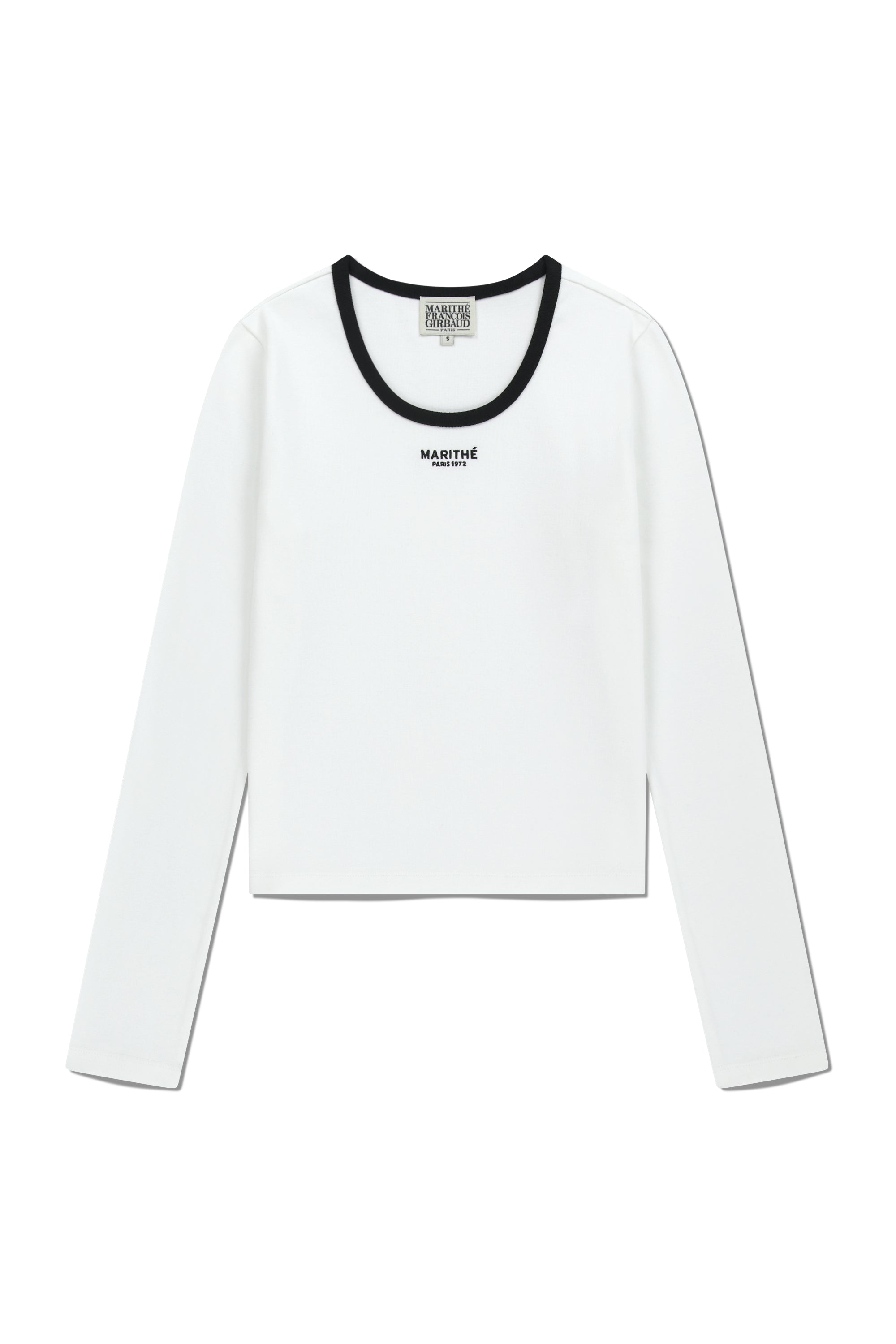 W Deep Neck Long Sleeve Ivory