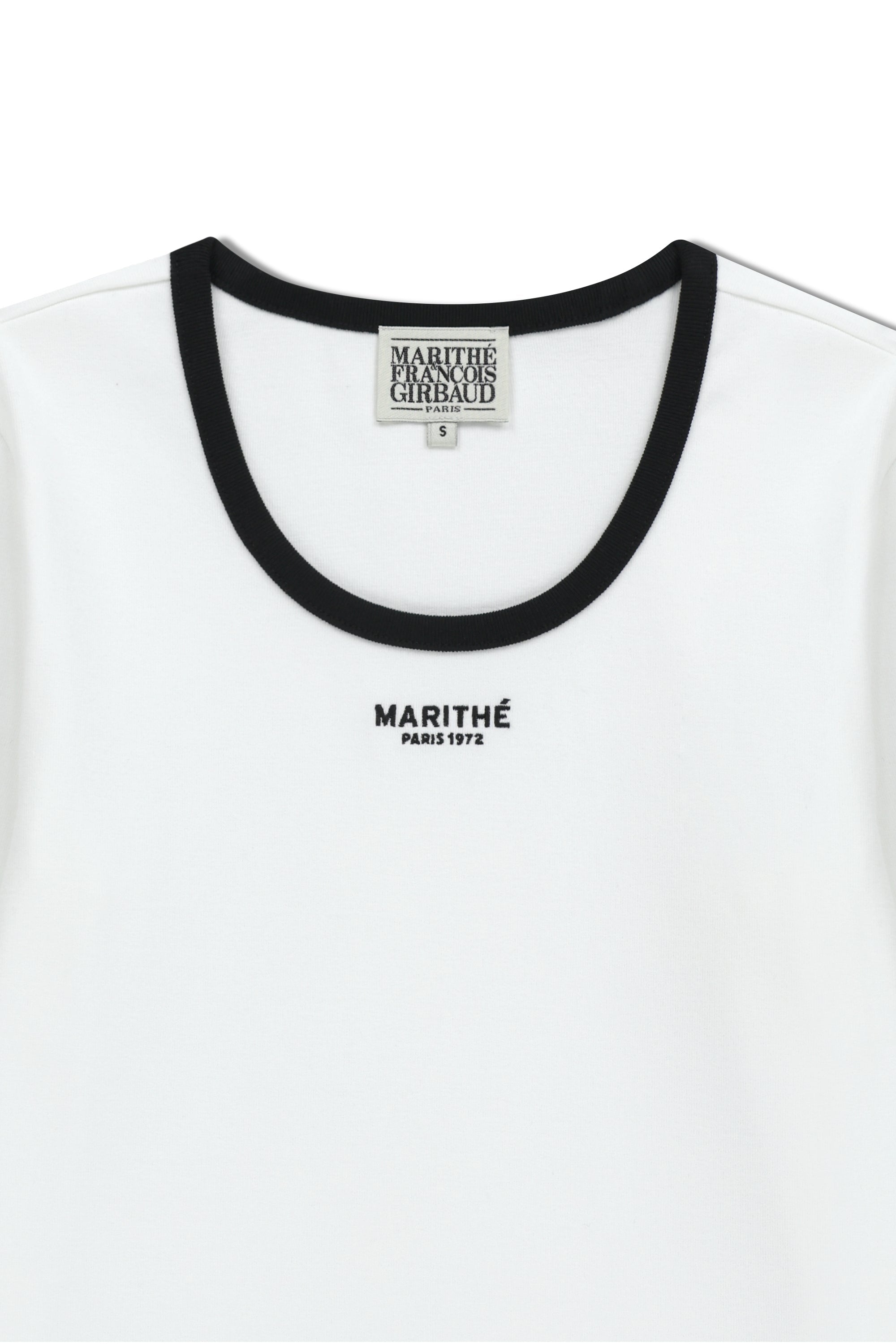 W Deep Neck Long Sleeve Ivory