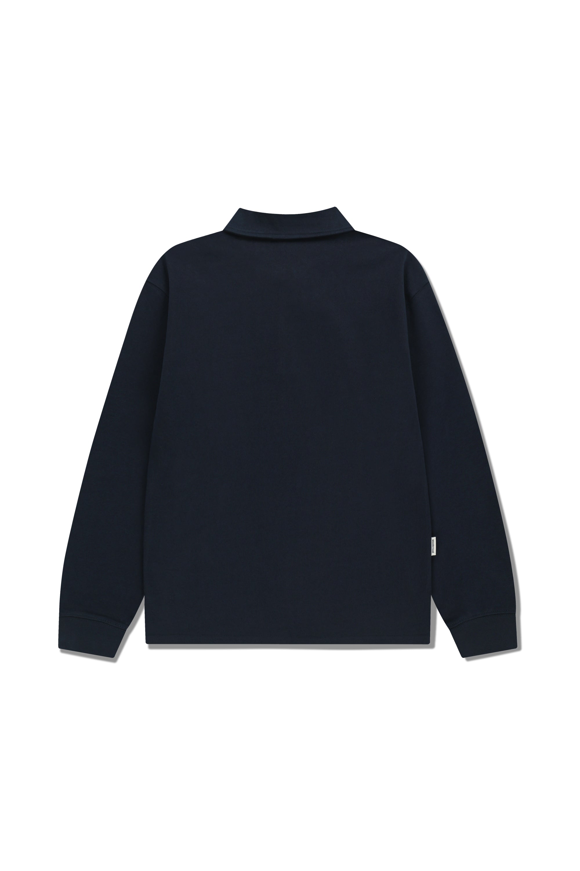Crest Logo Jersey Polo Long Sleeve Navy