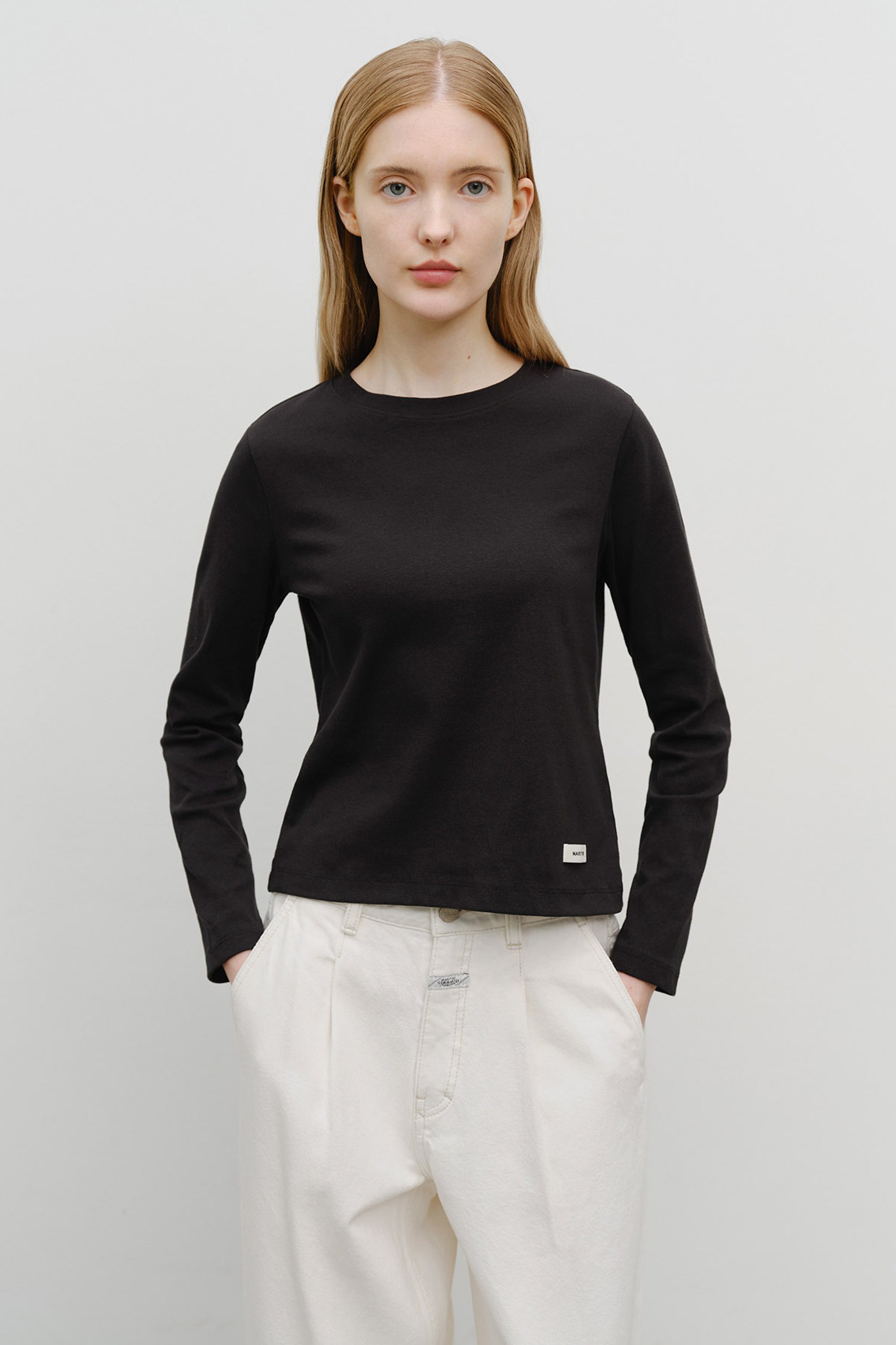 W Basic Long Sleeve  Black