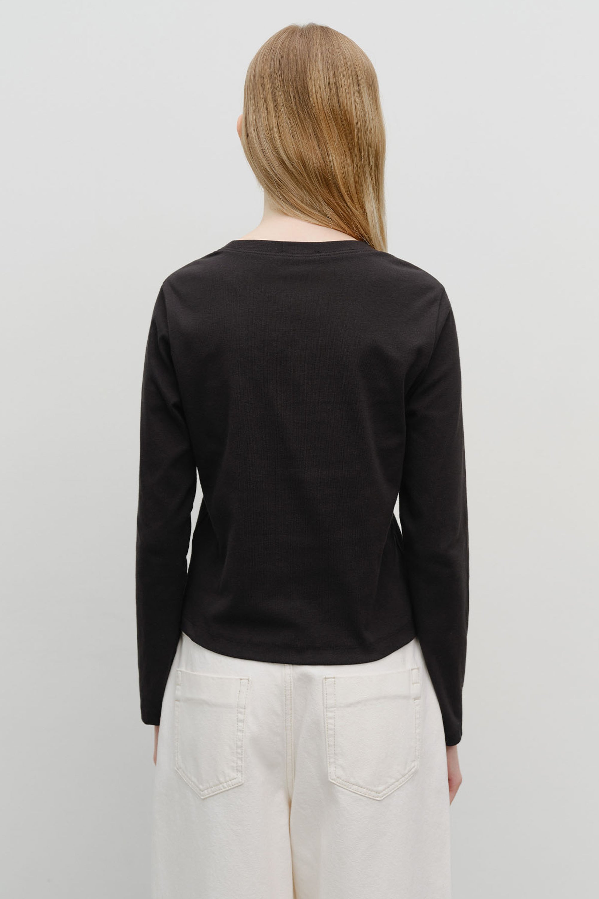 W Basic Long Sleeve  Black