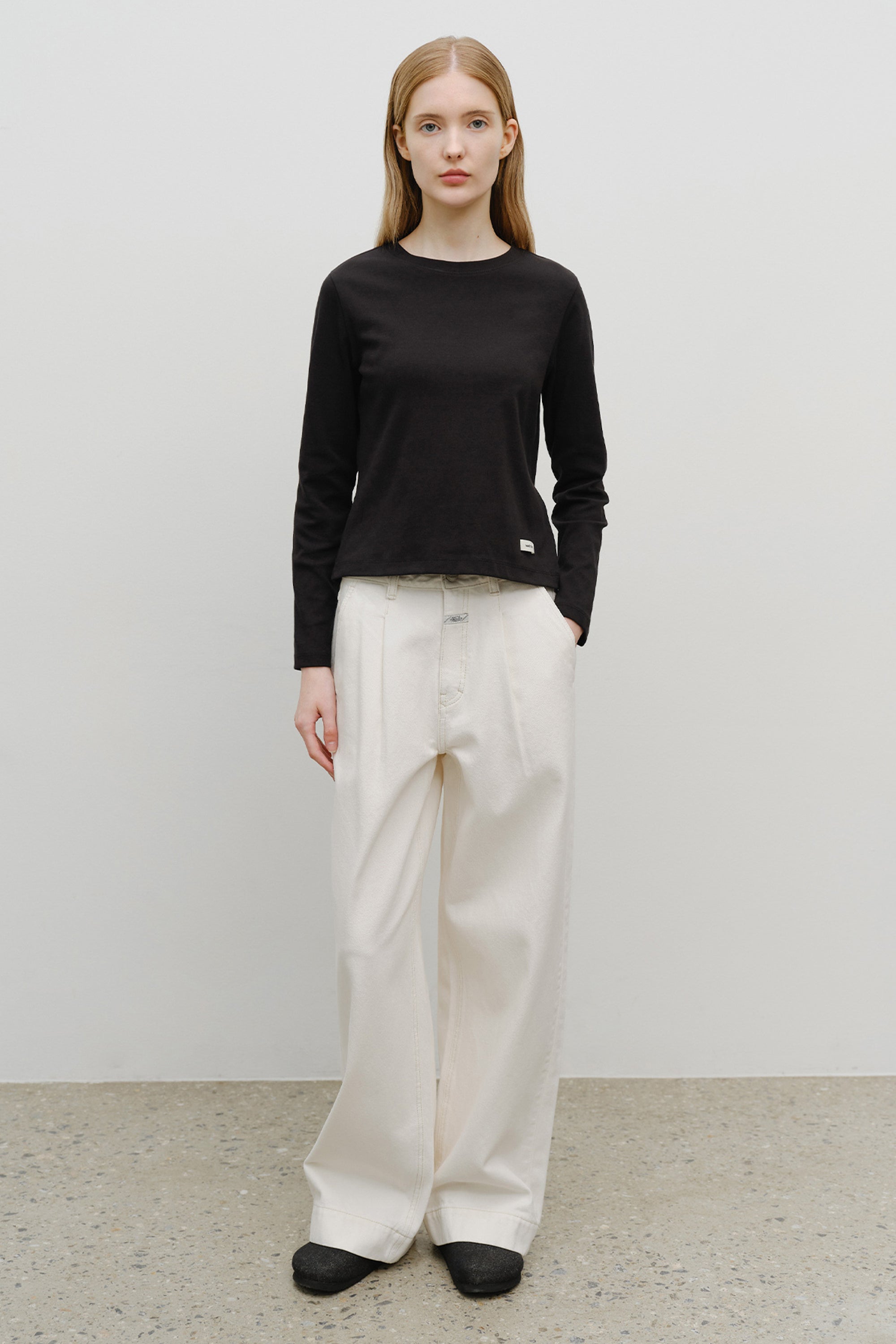 W Basic Long Sleeve  Black
