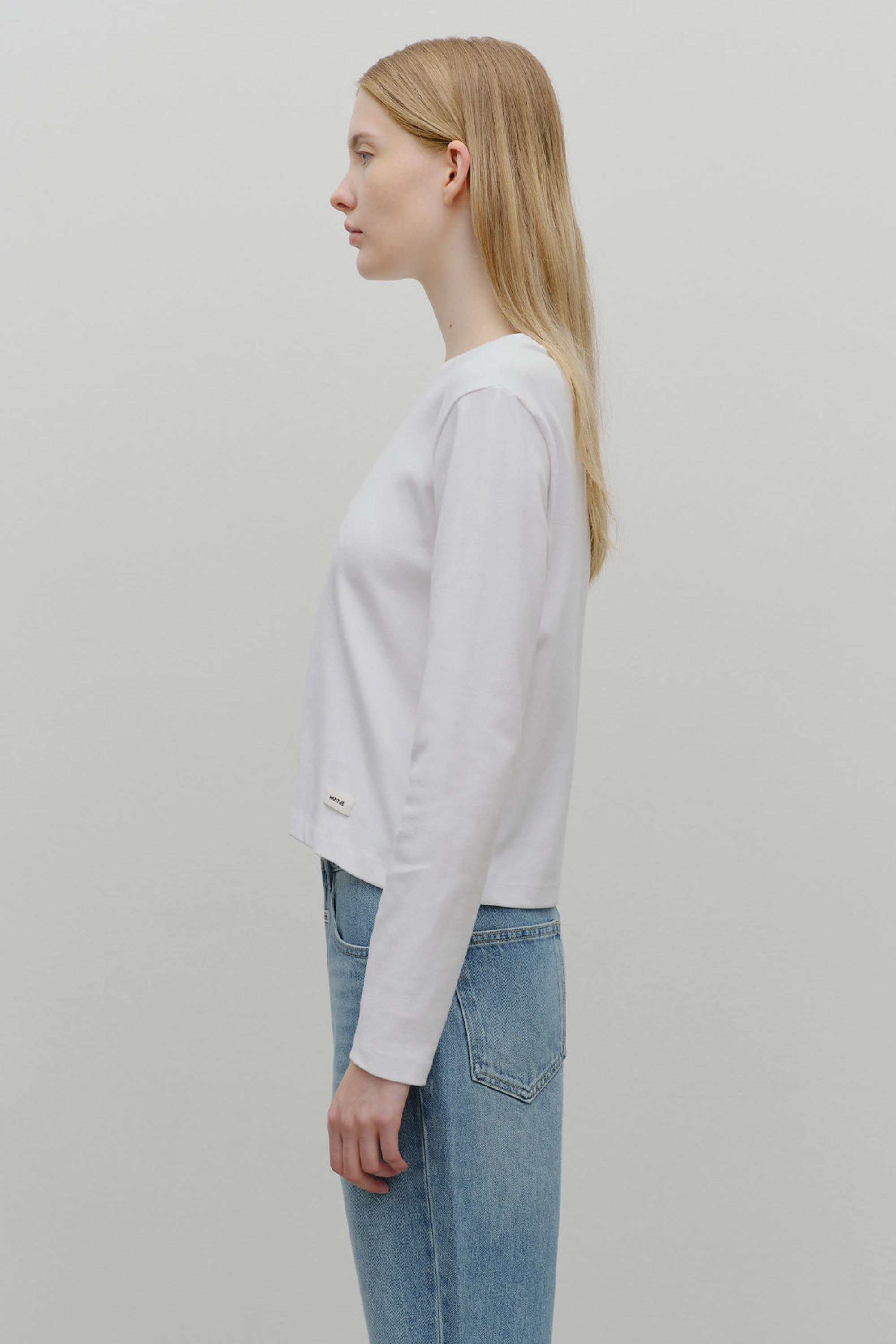 W Basic Long Sleeve  White