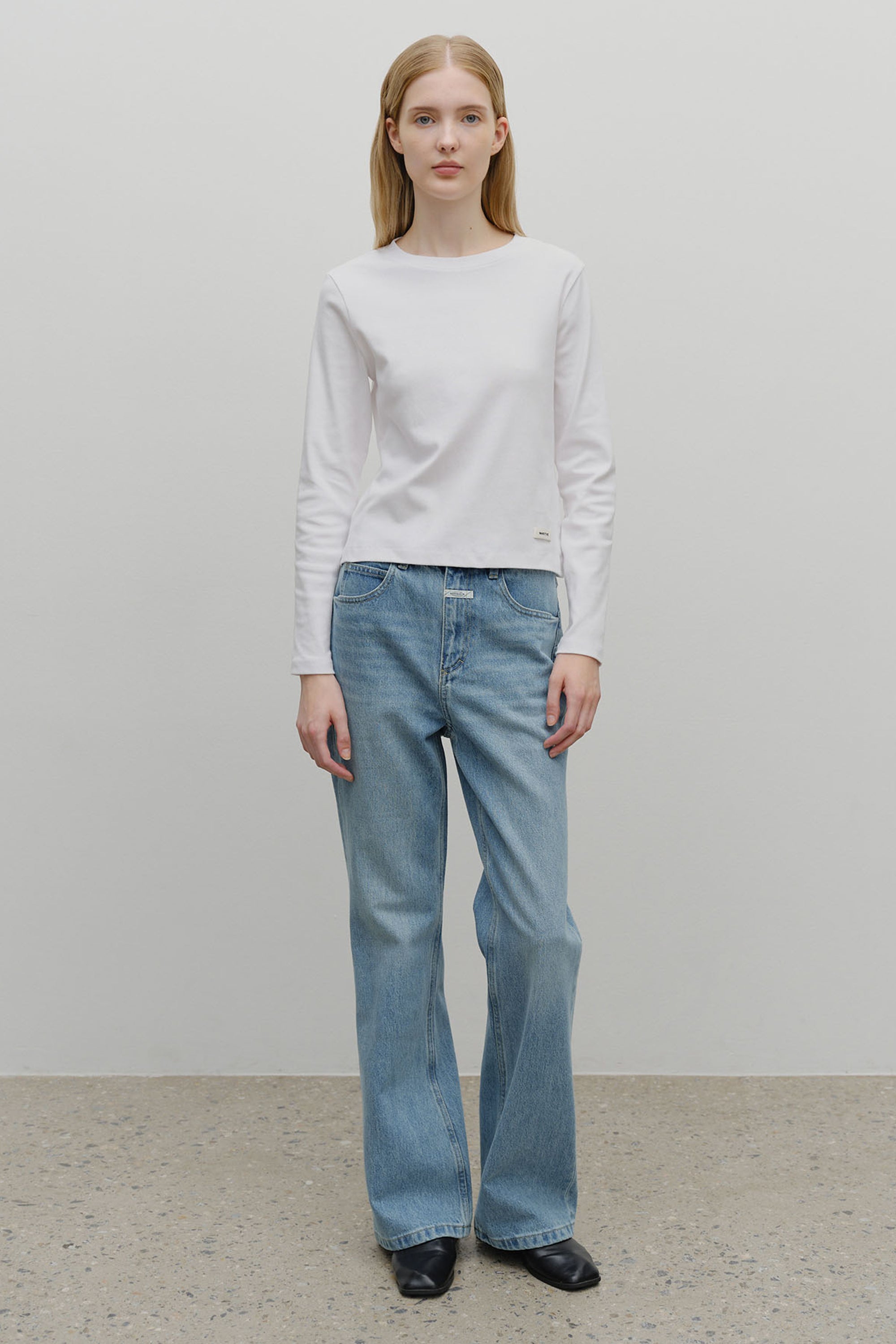 W Basic Long Sleeve  White