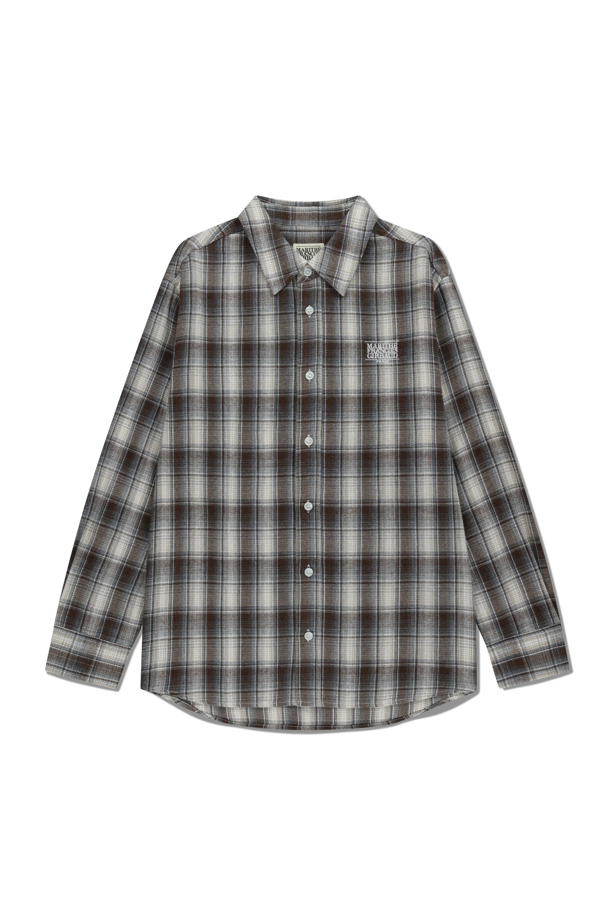 Classic Logo Ombre Check Shirt Brown