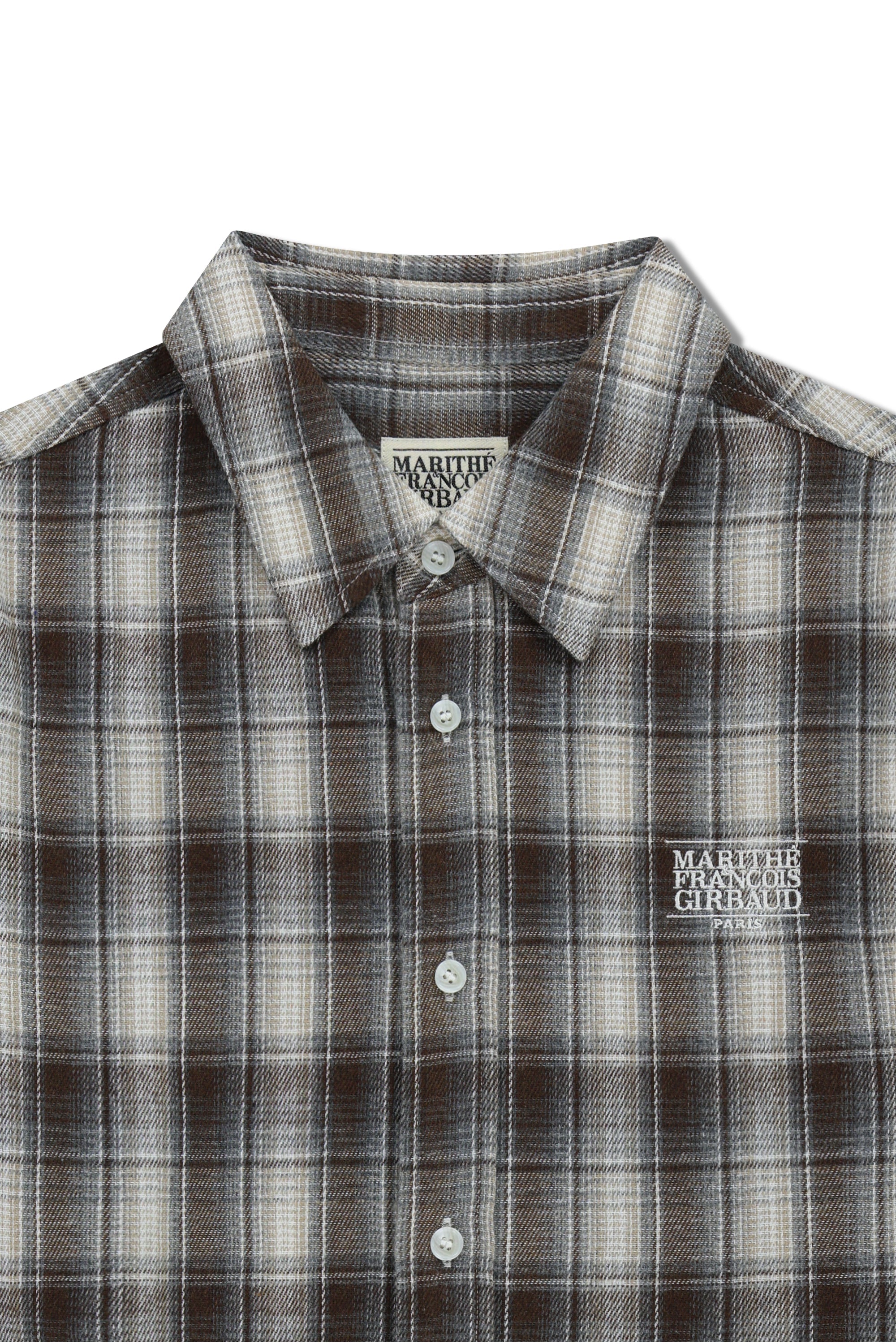 Classic Logo Ombre Check Shirt Brown