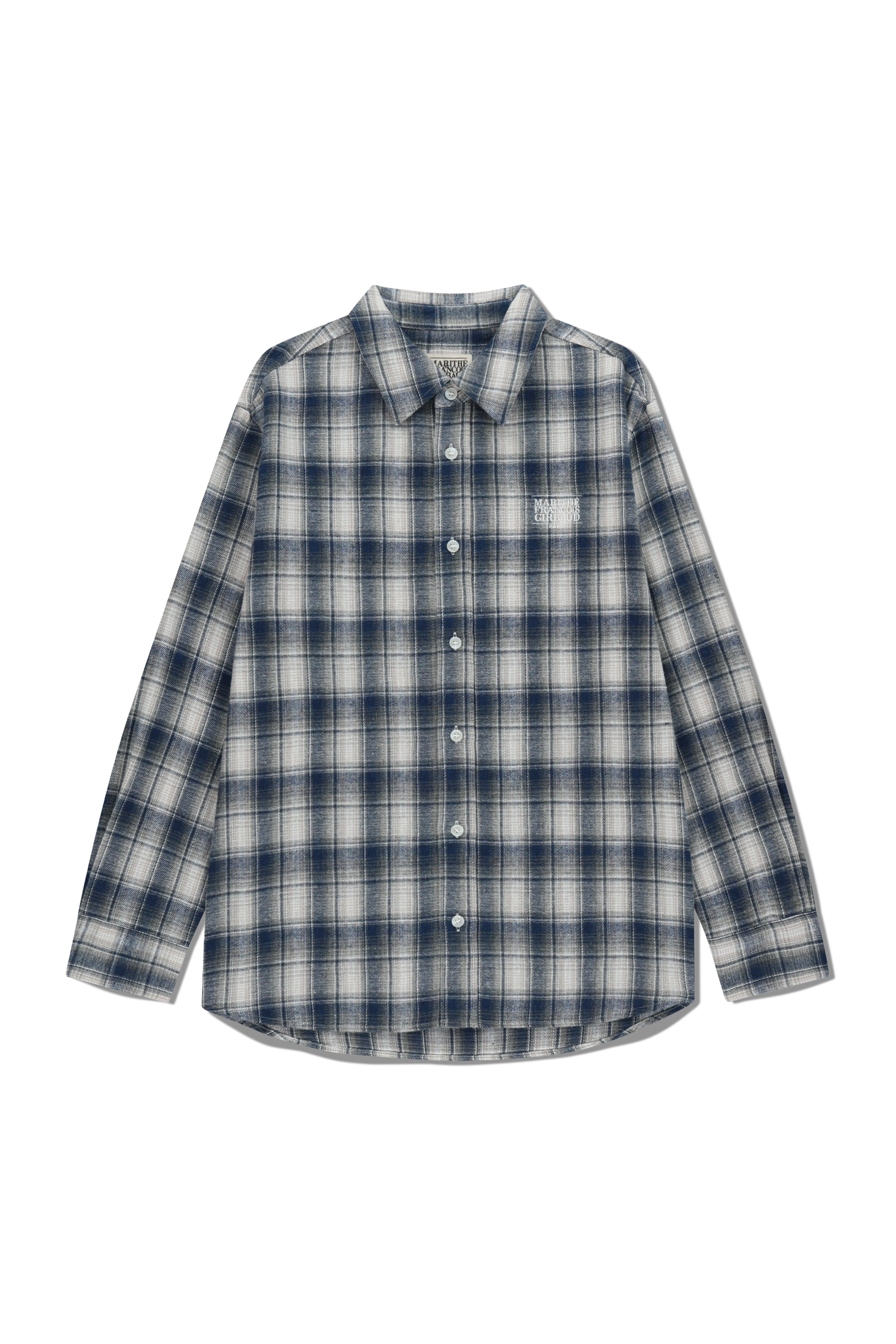Classic Logo Ombre Check Shirt Navy