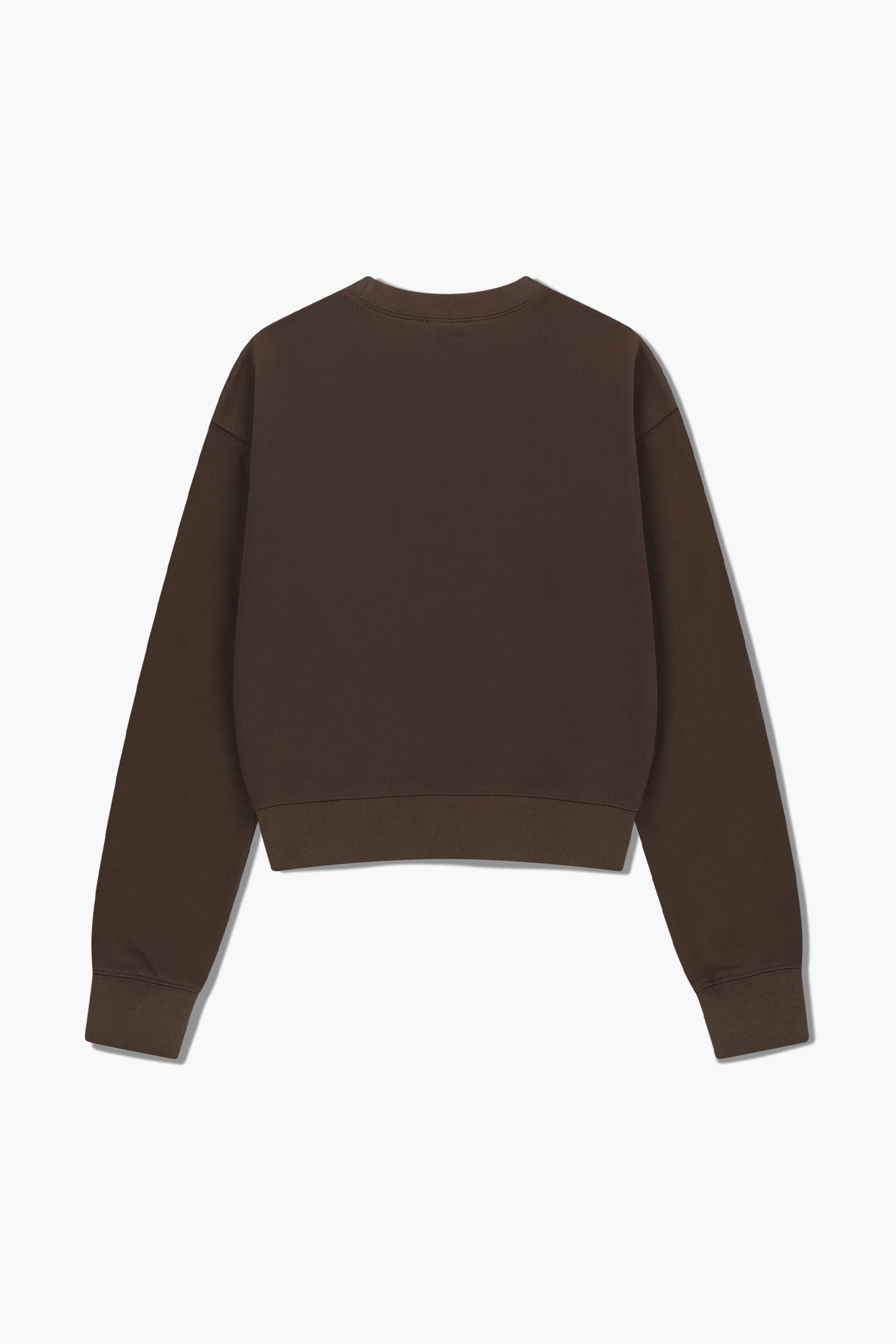 W Doodle Bear Crop Sweatshirt Brown