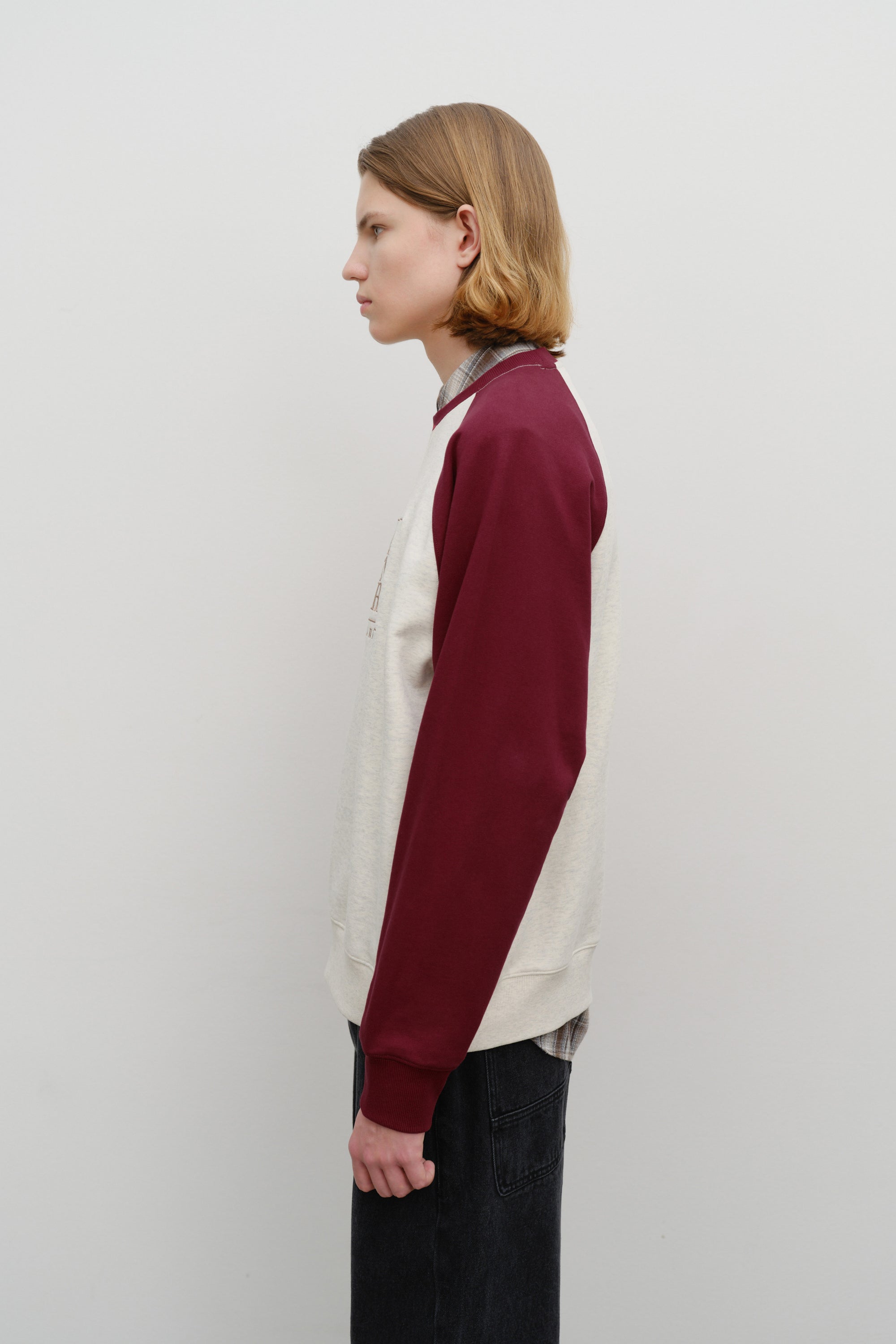 Cl Color Bl Raglan Sweatshirt Burgundy
