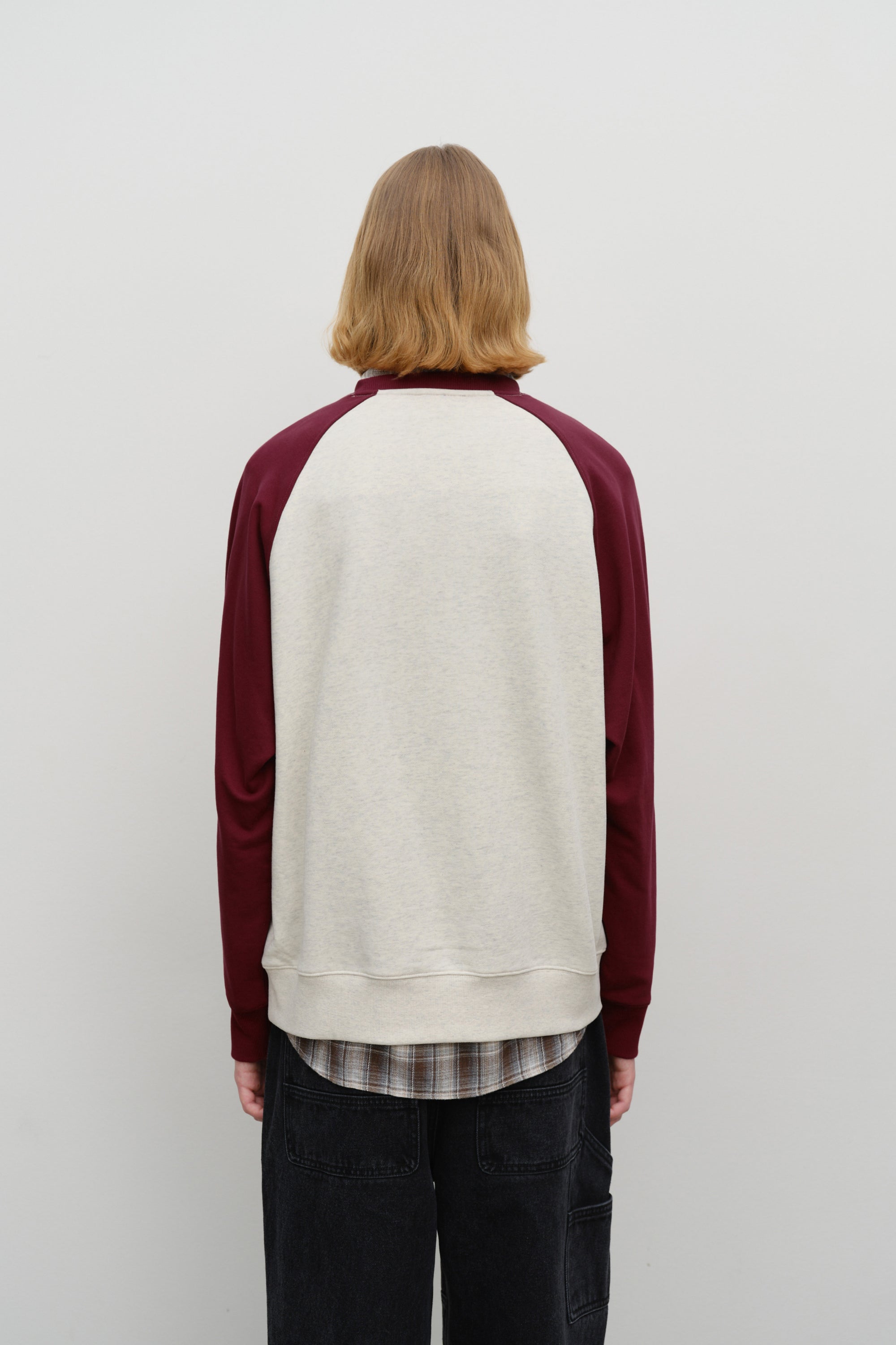 Cl Color Bl Raglan Sweatshirt Burgundy