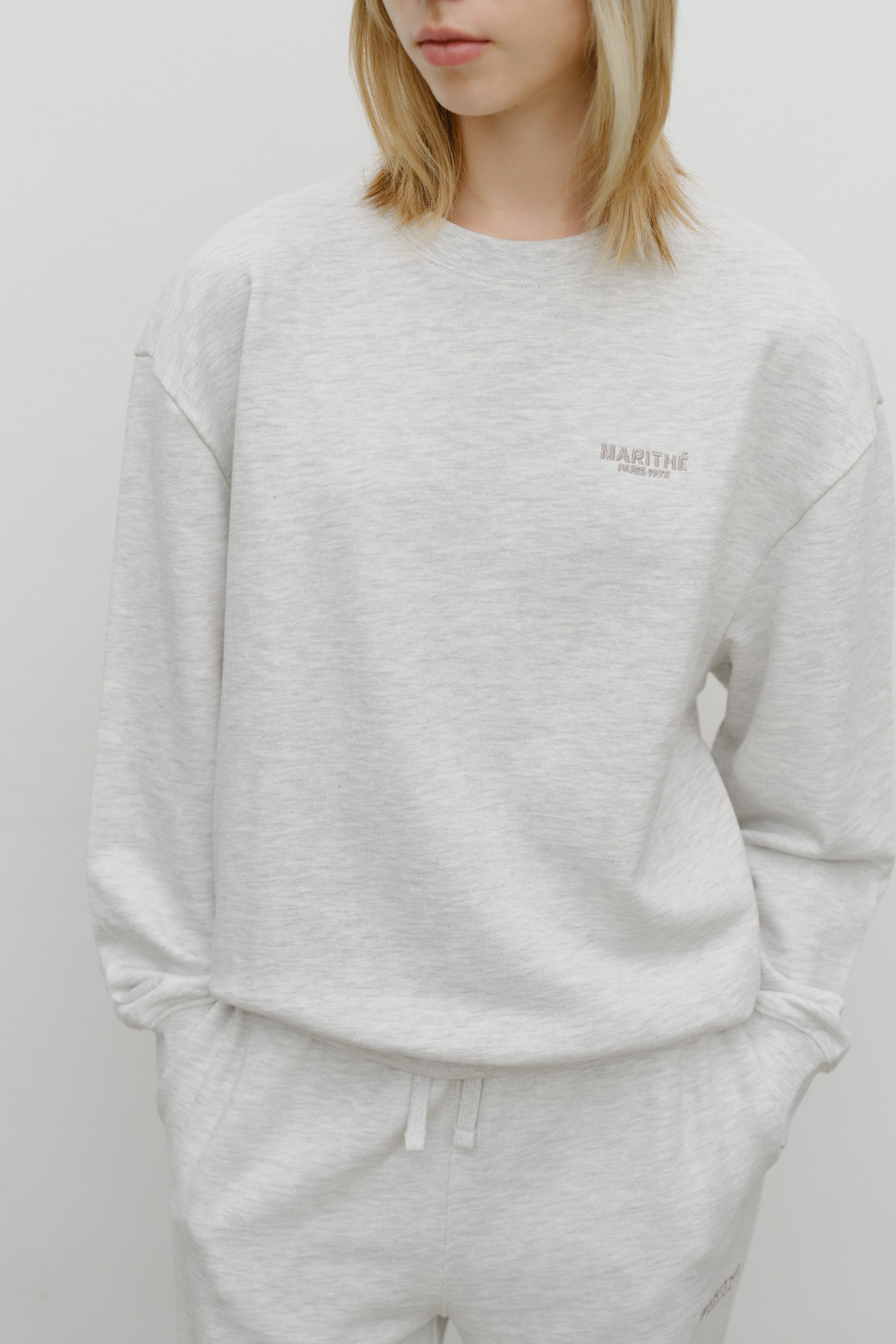 Regular Logo Sweat Set-Up Light Heather Gray