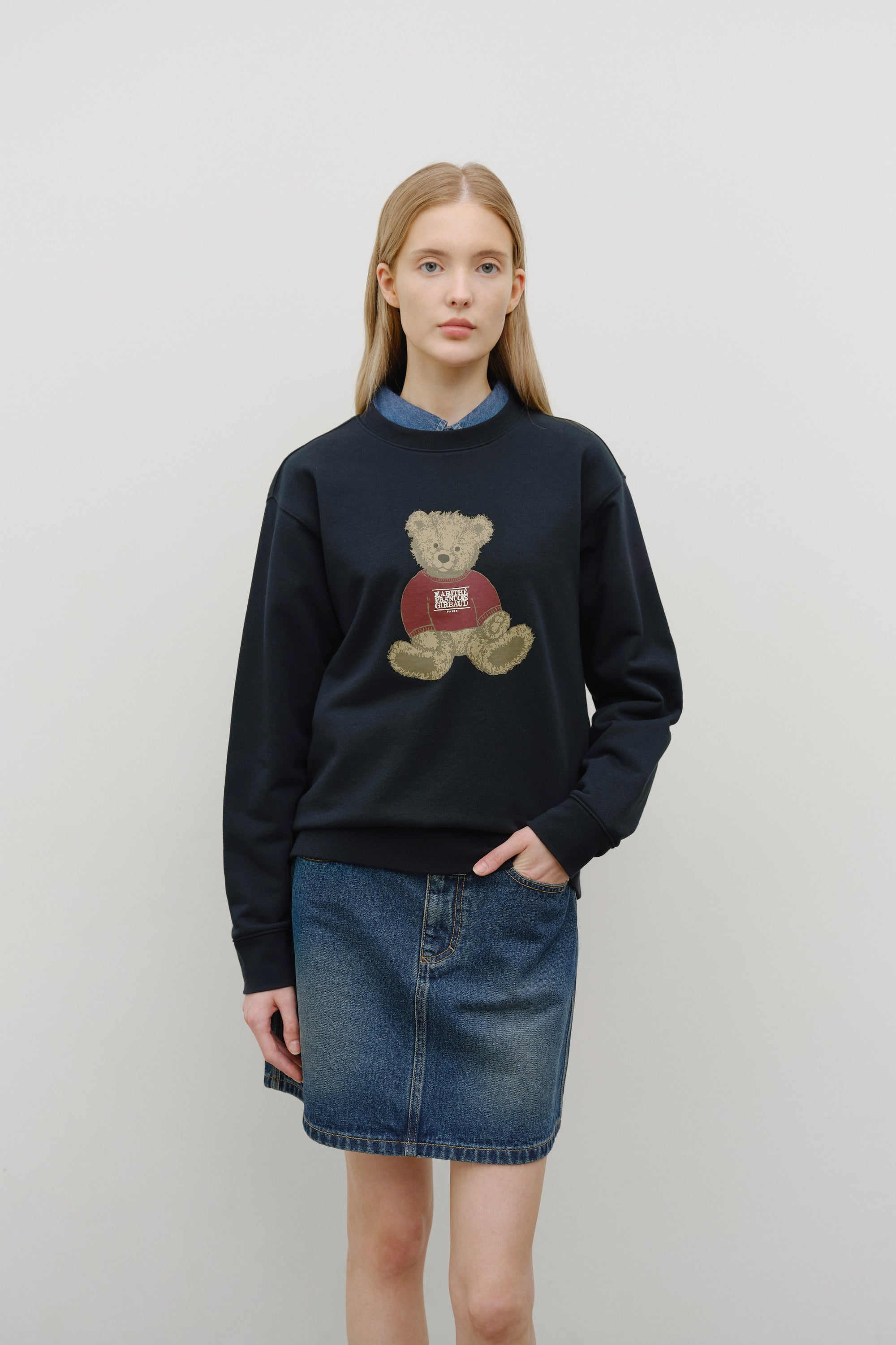 Doodle Bear Sweatshirt Navy
